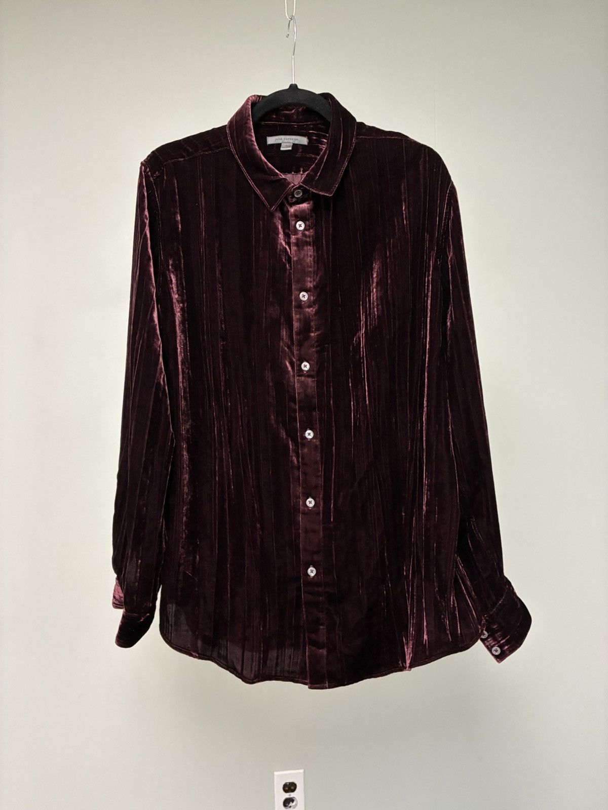 John Varvatos Crinkled Velvet slim Shirt large Size US L / EU 52-54 / 3 - 13 Thumbnail