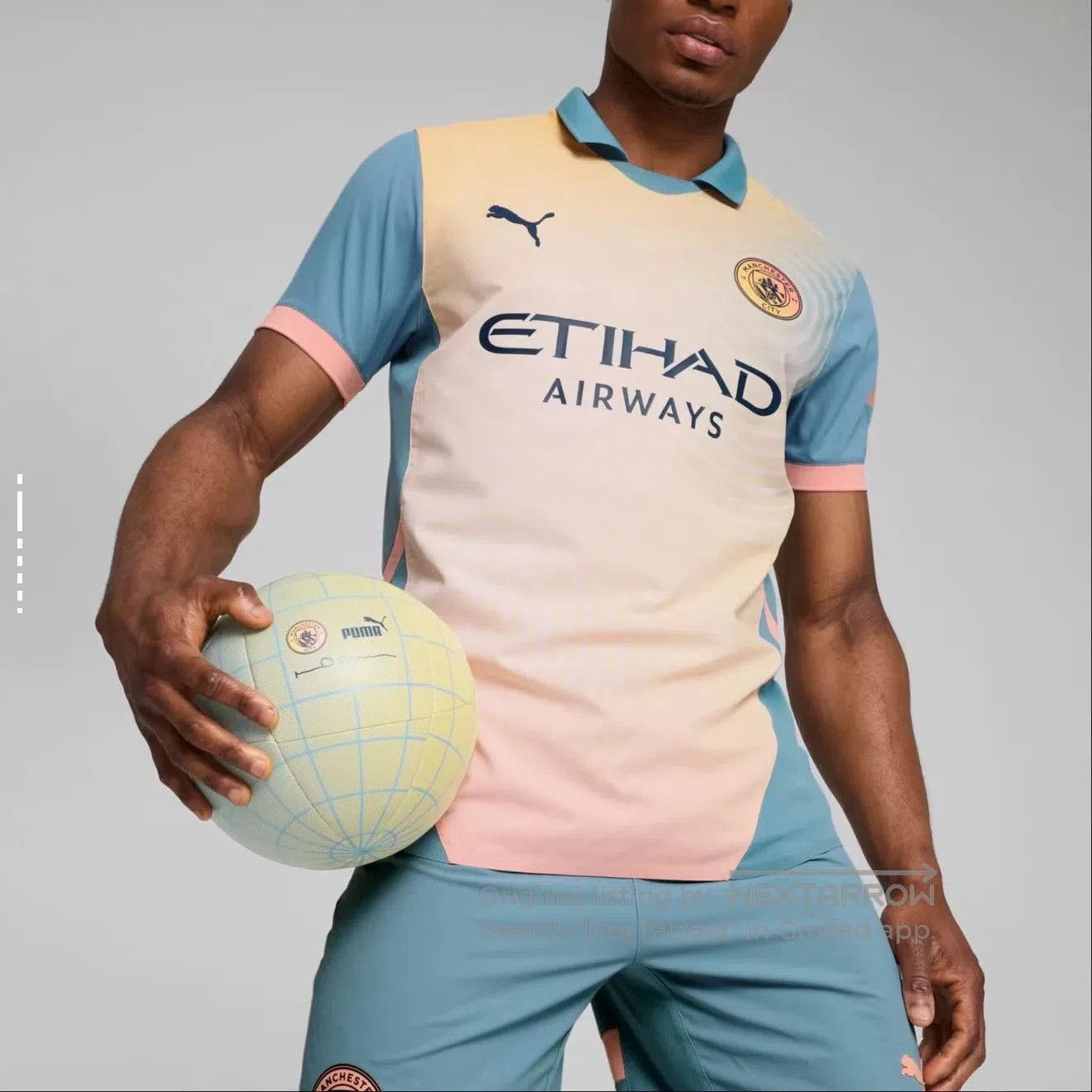 PUMA Manchester City Casual Letter Print Jersey.