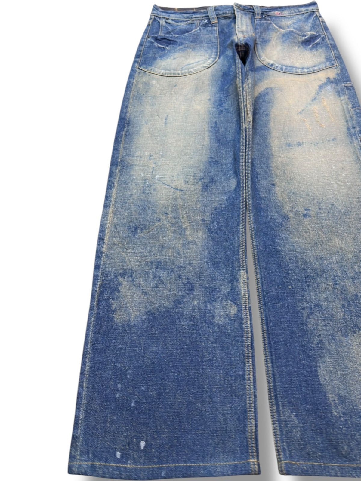 Ekam Vintage Rek Baggy Mudwash Cargo Denim Size US 31 - 3 Thumbnail