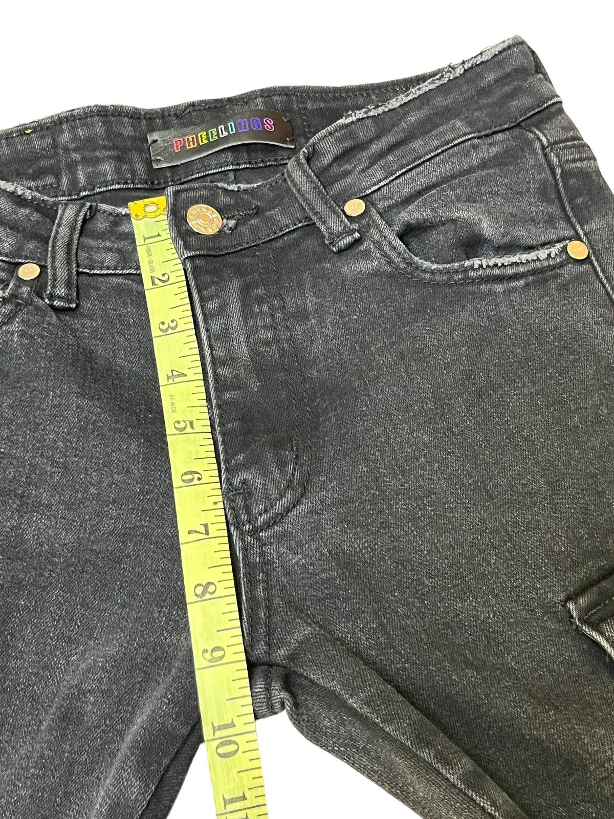 Le Grande Bleu (L.G.B.) SICK🔥PHEELINGS STACKED BONDAGE STRETCH COTTON FLARE JEANS Size US 30 / EU 46 - 22 Thumbnail