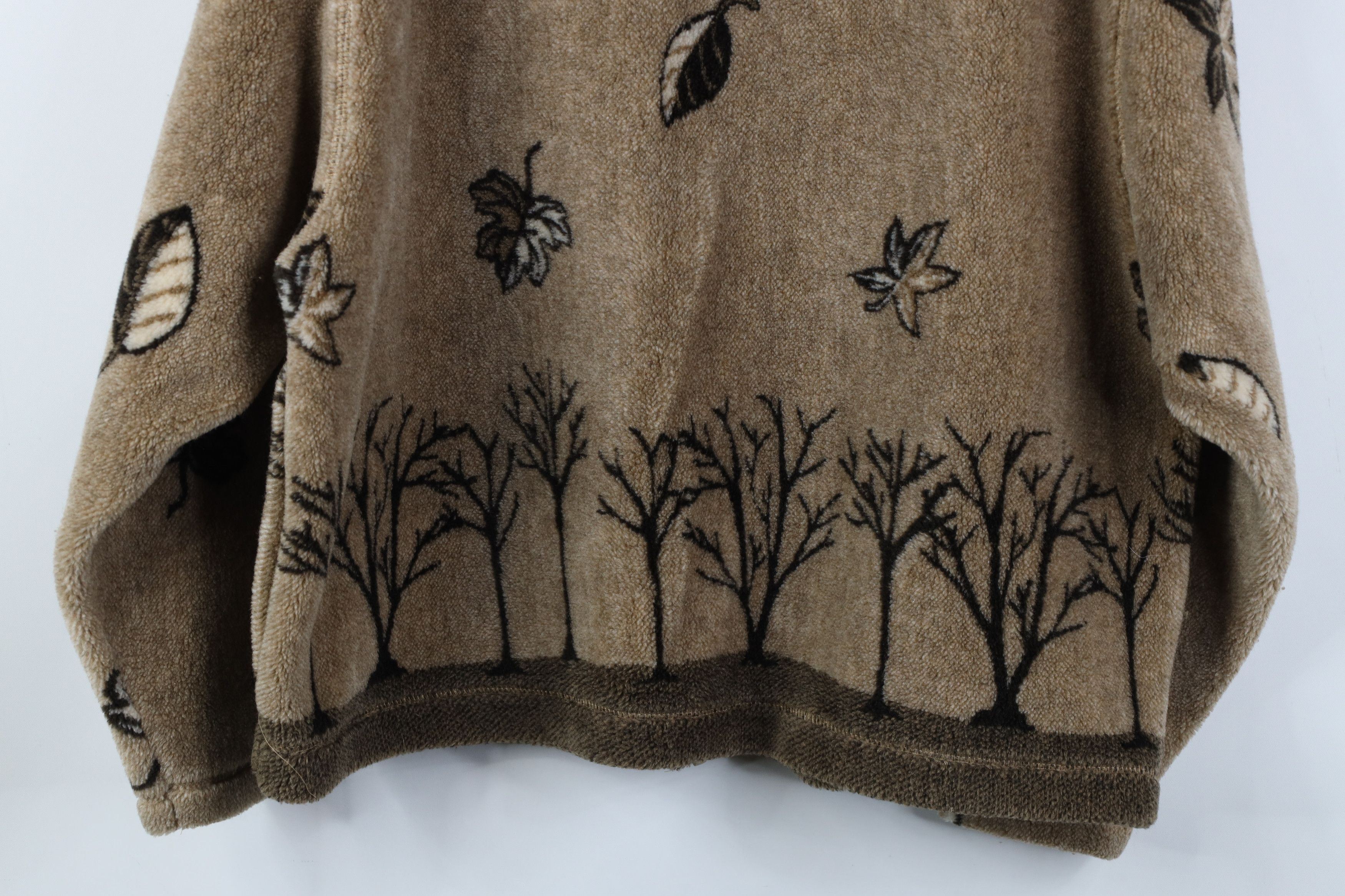 Vintage Vintage 90s Streetwear Tree All Over Print Fleece Jacket USA Size L / US 10 / IT 46 - 12 Thumbnail