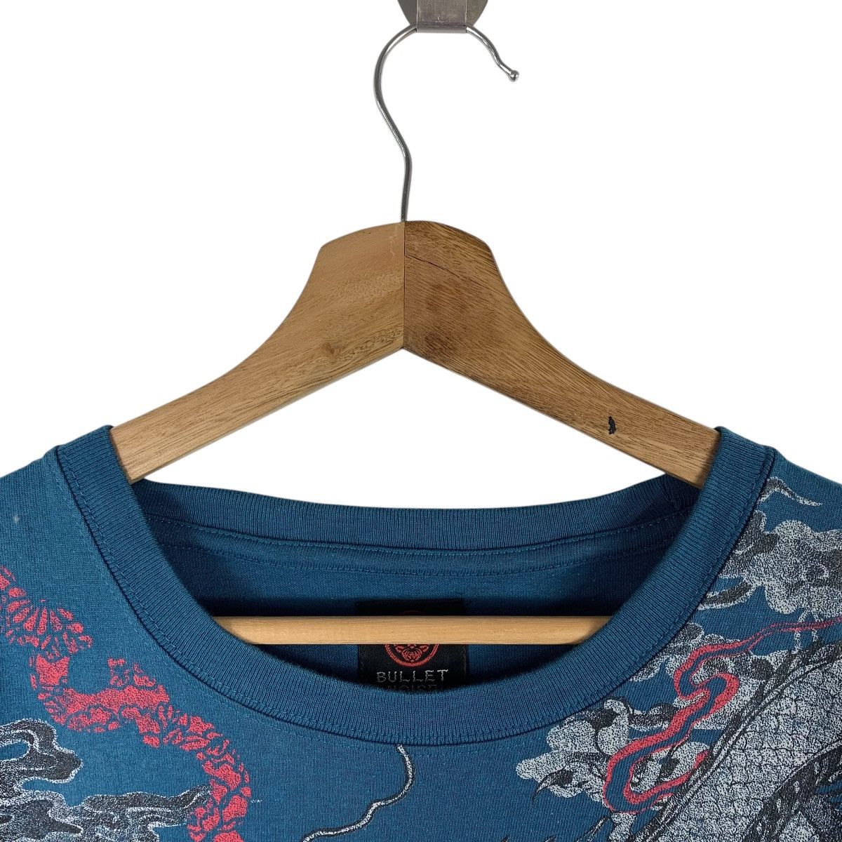 Japanese Brand Vintage BULLET NOISE dragon overprint sukajan tee Size US XL / EU 56 / 4 - 8 Thumbnail