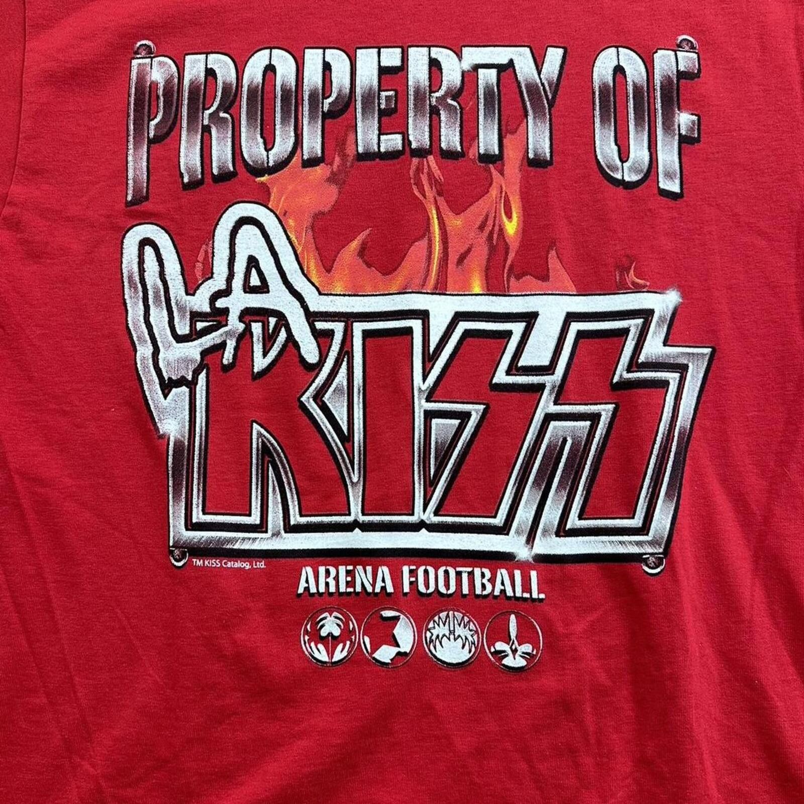 Other Vintage LA KISS arena football Kiss band graphic tee shirt! Size US L / EU 52-54 / 3 - 2 Thumbnail