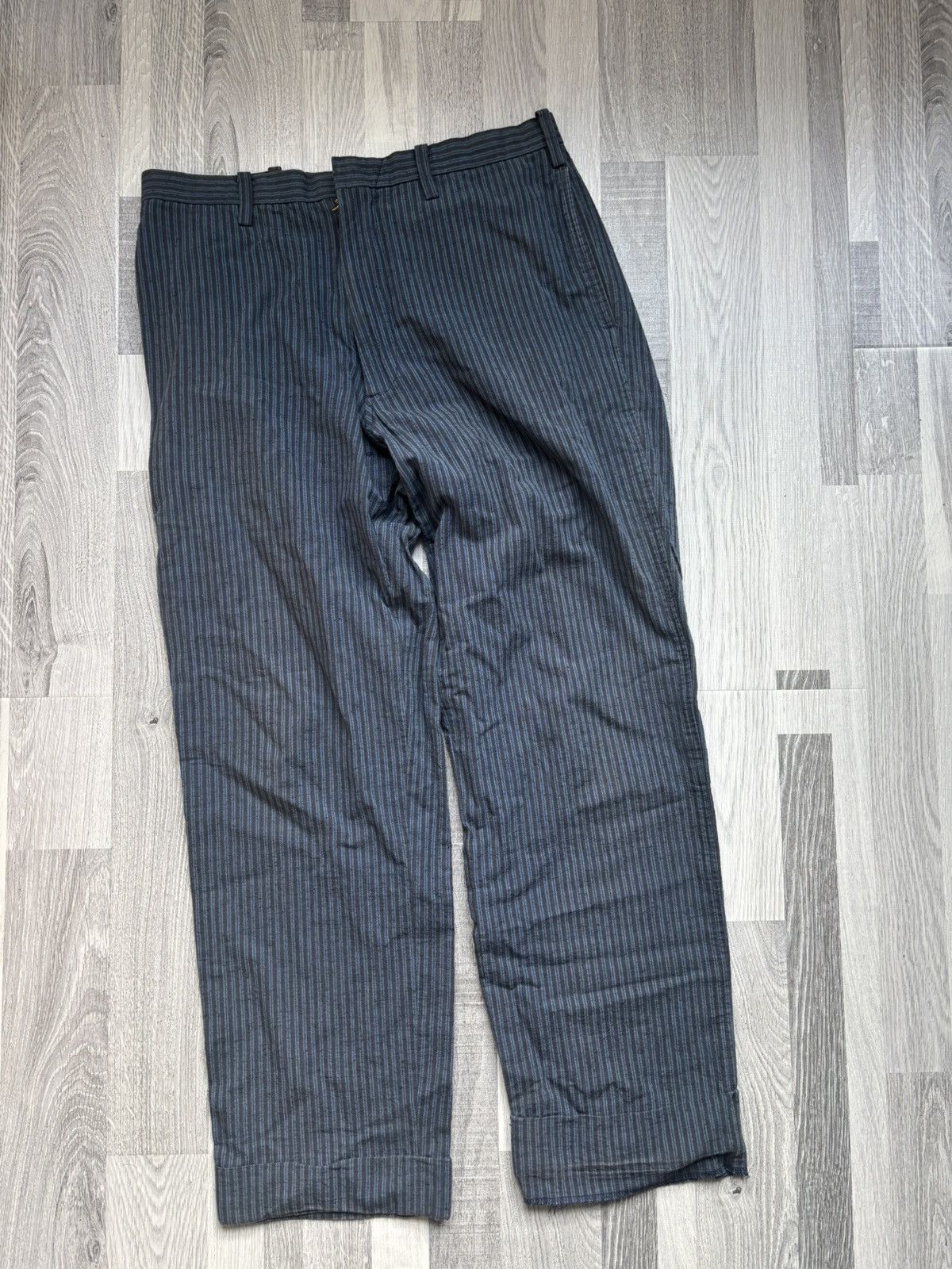 Needles Needles Blue Purple Stripe Suits (Blazer Jacket and Pants) Size 38R - 11 Thumbnail