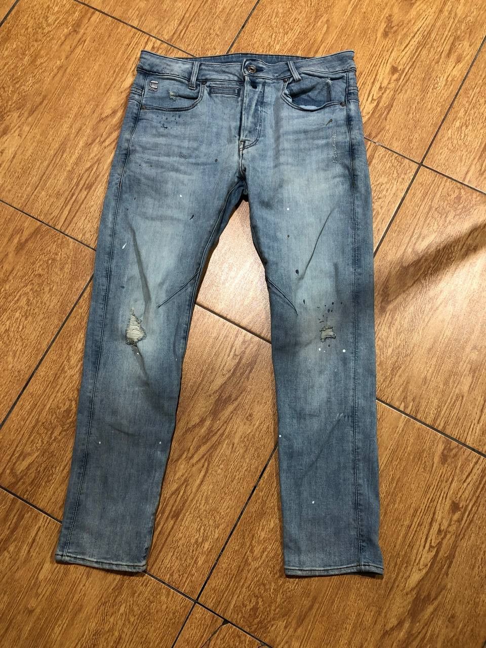 G-Star G-STAR RAW Denim D-STAQ 5-PKT SLIM Stretch Straight Jeans Size US 32 / EU 48 - 22 Thumbnail