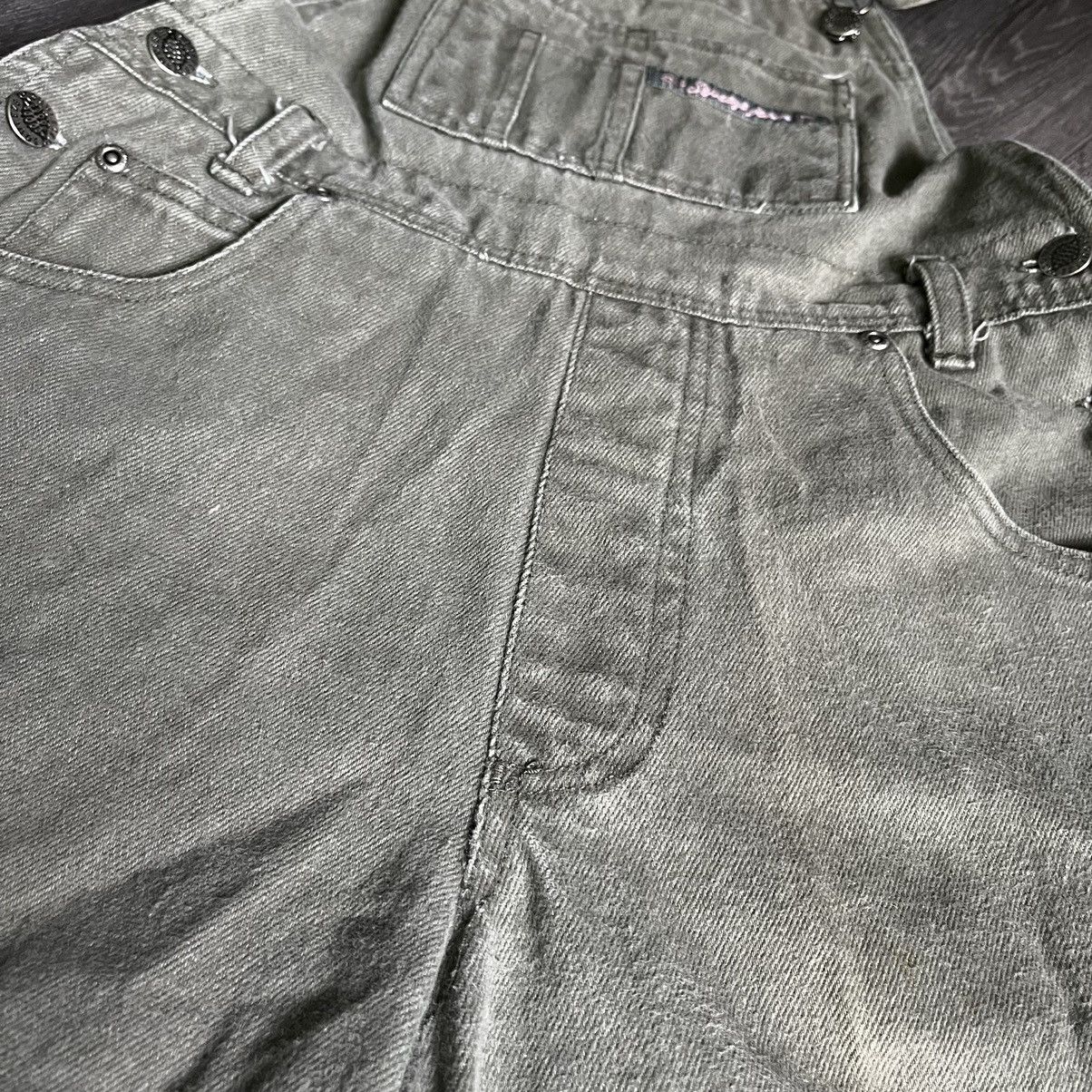 Vintage Vintage 1990s Squeeze Jeans Washed Olive Denim Jean Overalls Size US 29 - 8 Thumbnail