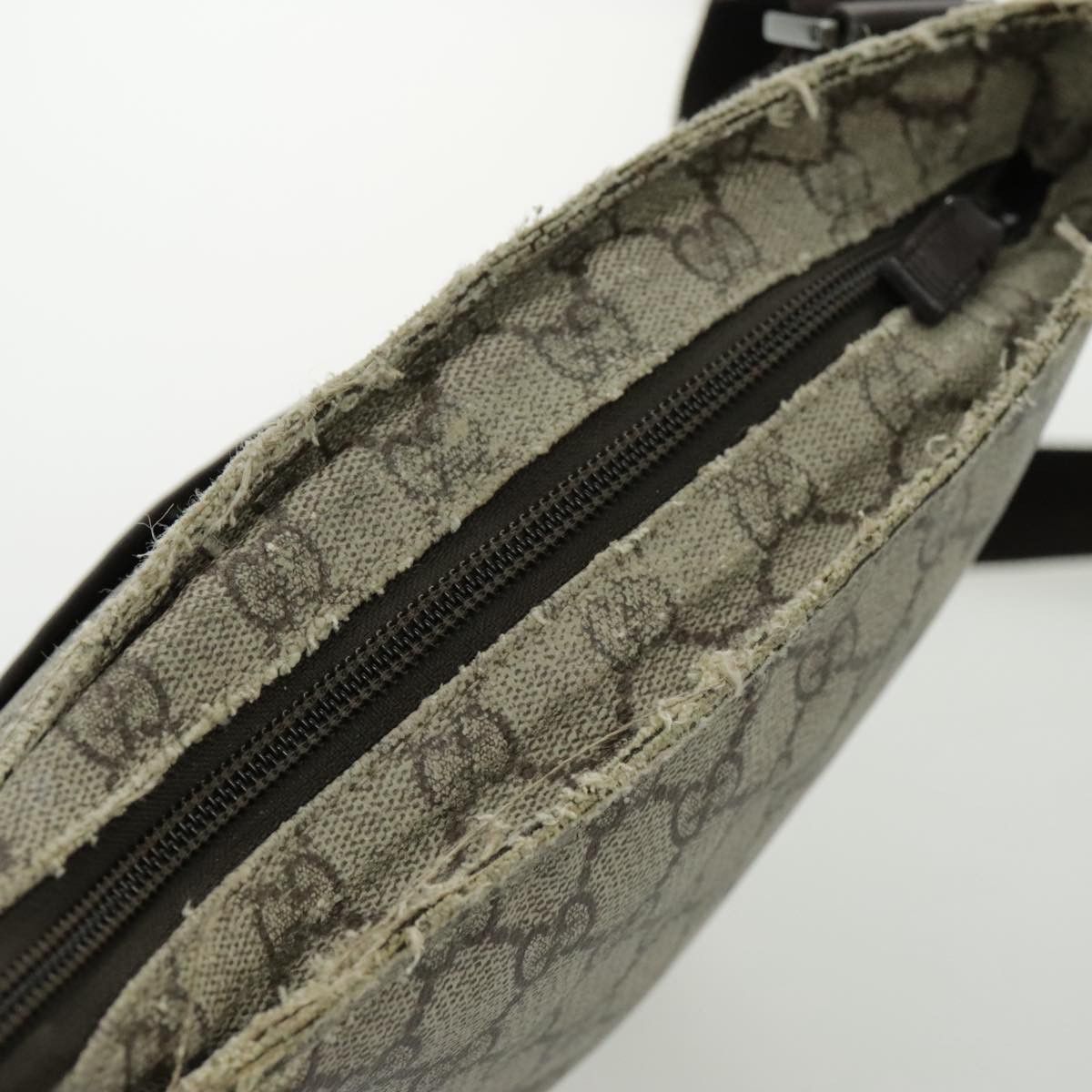 Gucci GUCCI GG Supreme Shoulder Bag Pvc Leather Beige Brown Silver Size ONE SIZE - 8 Thumbnail