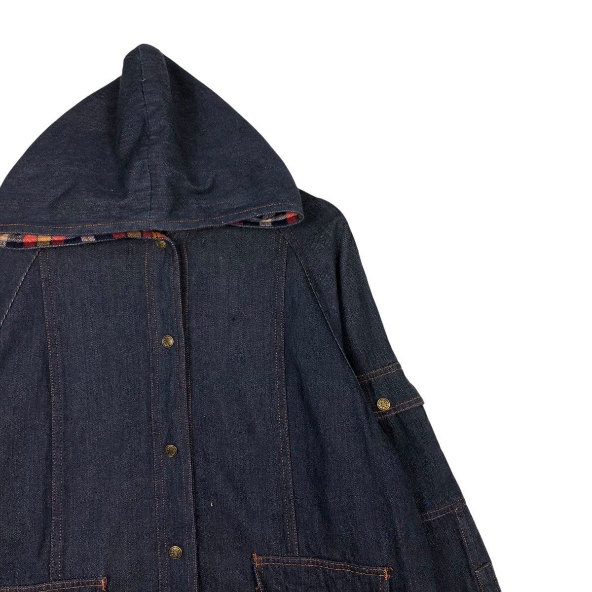 Japanese Brand 📌Vintage Denim Jacket Biker Design Valley Co Hoodie Size US M / EU 48-50 / 2 - 7 Thumbnail