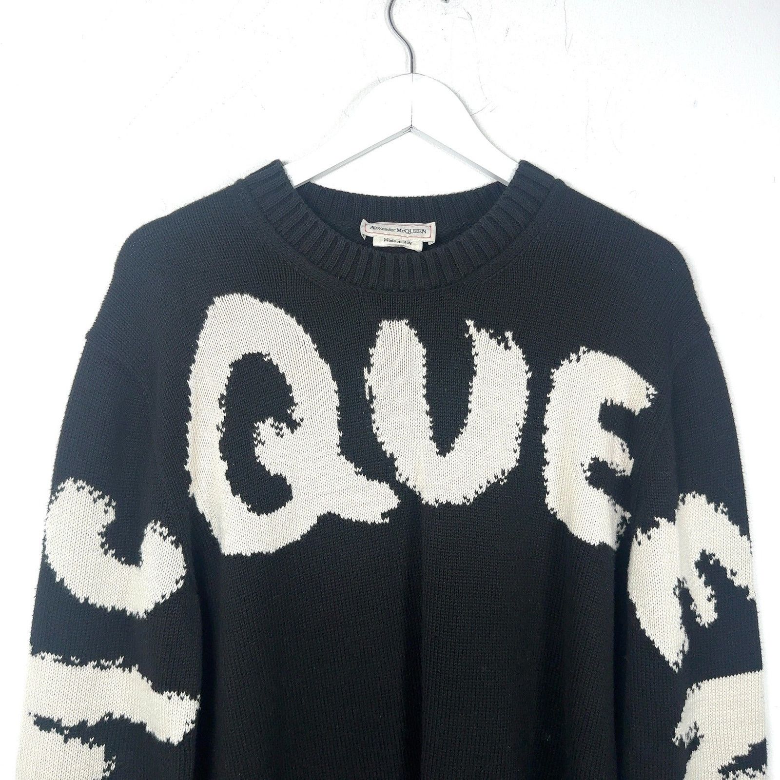 Alexander McQueen Alexander McQueen Graffiti Logo Knit Sweater Size US M / EU 48-50 / 2 - 2 Thumbnail