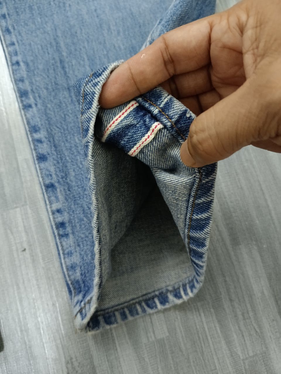 Vintage SICK DISTRESSED FADE SELVEDGE FIGTHING ELEPHANT DENIM PANTS Size US 29 - 6 Thumbnail