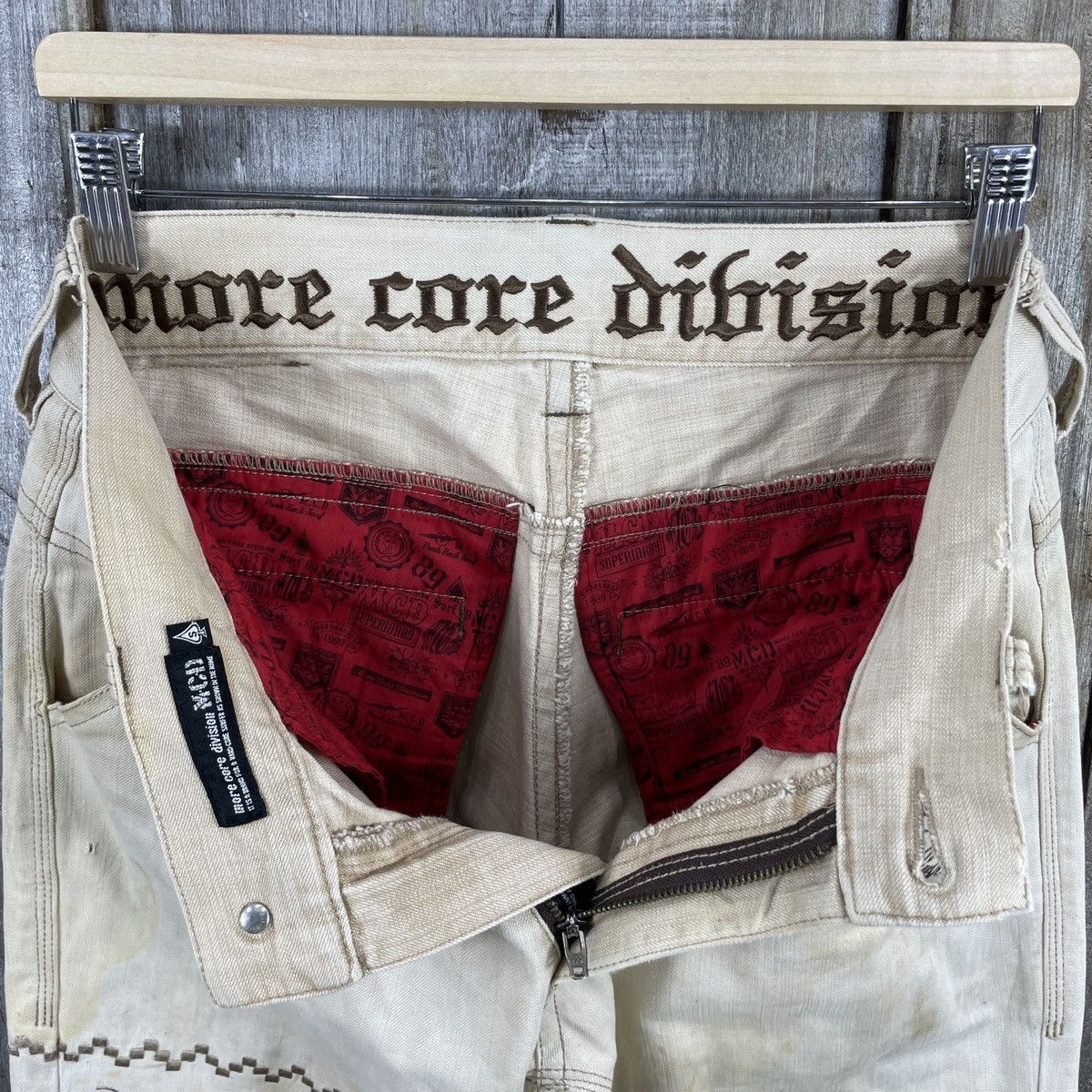 Hysteric Glamour × Japanese Brand Vintage Distressed M.C.D Embroidery Punk Style Size US 31 - 8 Thumbnail