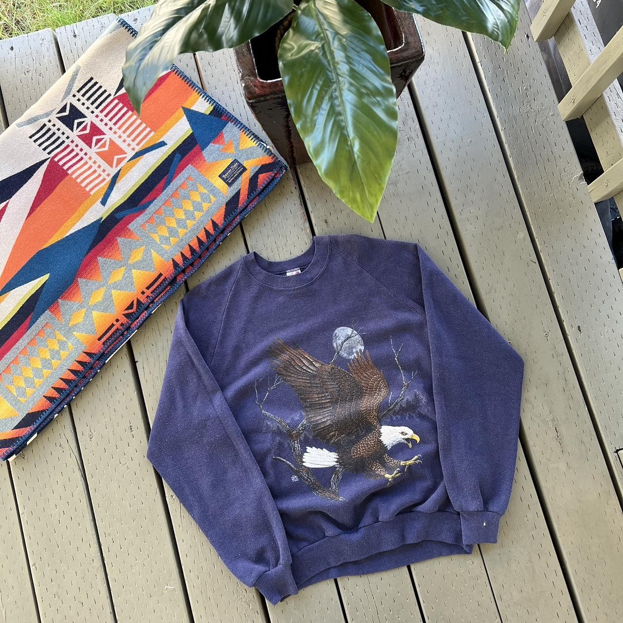 Vintage Vintage 90s Bald Eagle Nature Crewneck Size US XL / EU 56 / 4 - 5 Thumbnail