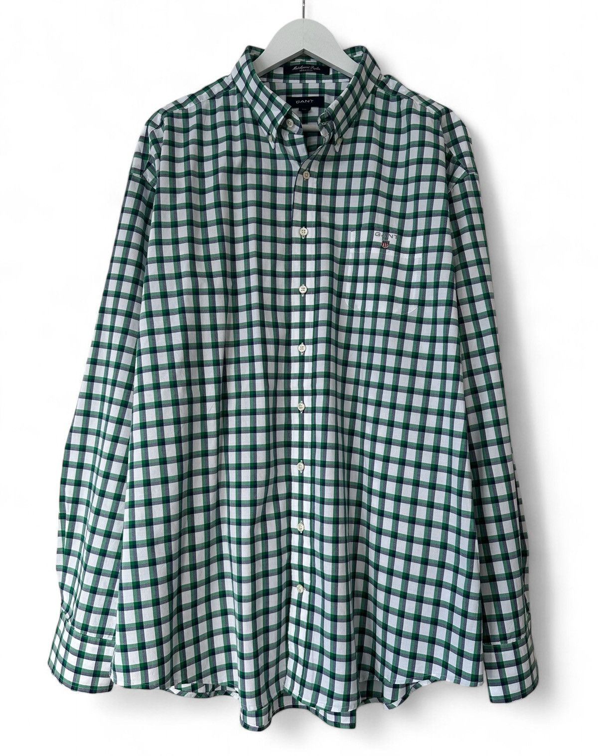 Flannel × Gant GANT Matchpoint Poplin Logo 3XL Men's Shirt Cotton Size US XXL / EU 58 / 5 - 1 Thumbnail