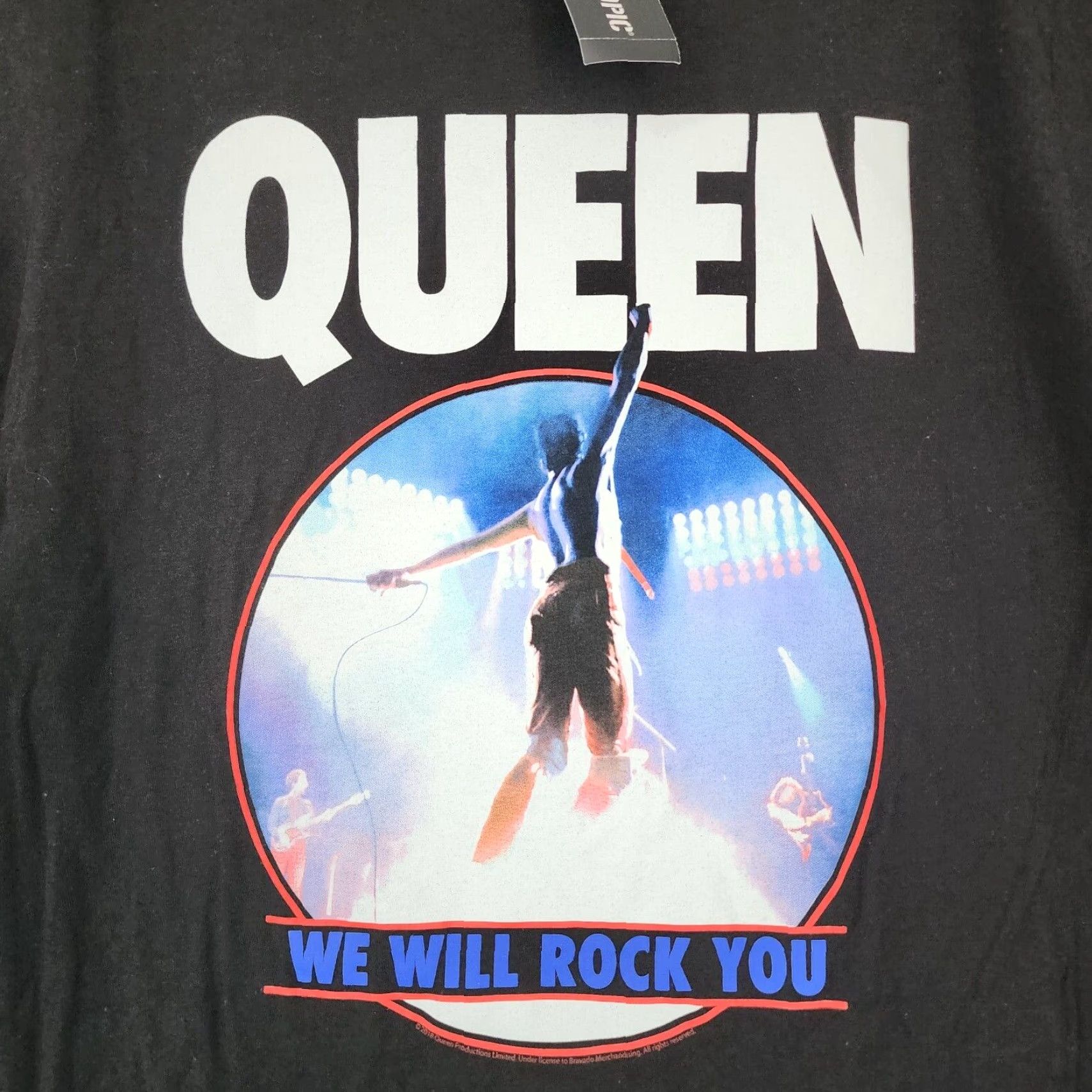 Hot Topic VINTAGE Hot Topic Black Queen We Will Rock You Graphic Tee Shirt Mens M Rock Size US 31 - 3 Thumbnail