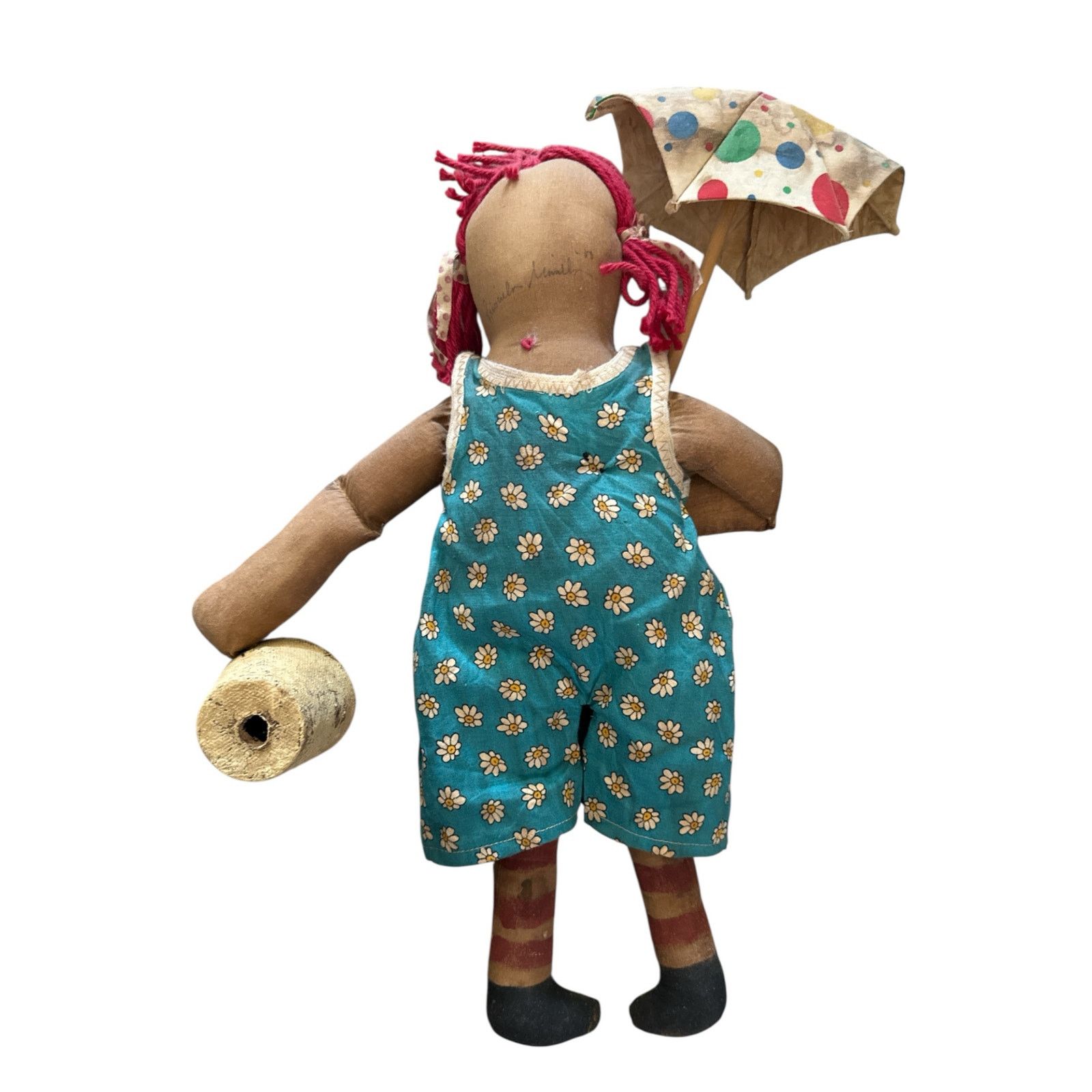 Other Vintage Handmade Raggedy Ann Beach doll RARE 16” Size ONE SIZE - 5 Thumbnail