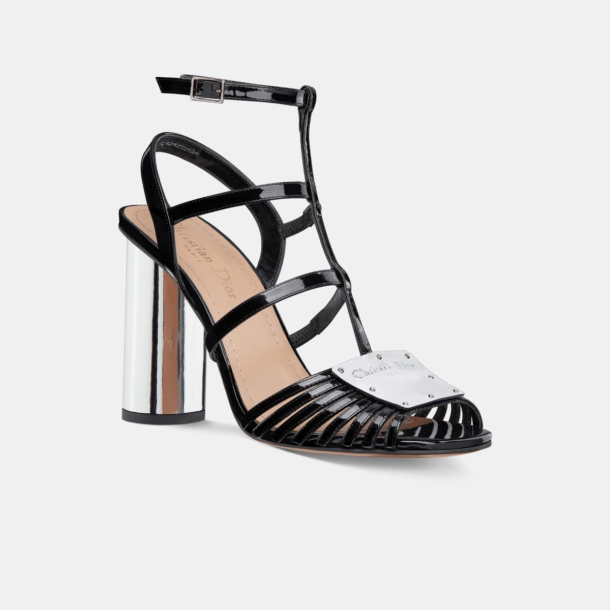 Dior o1bcso1str1224 Sandal in Black Satin Size US 8 / IT 38 - 2 Thumbnail