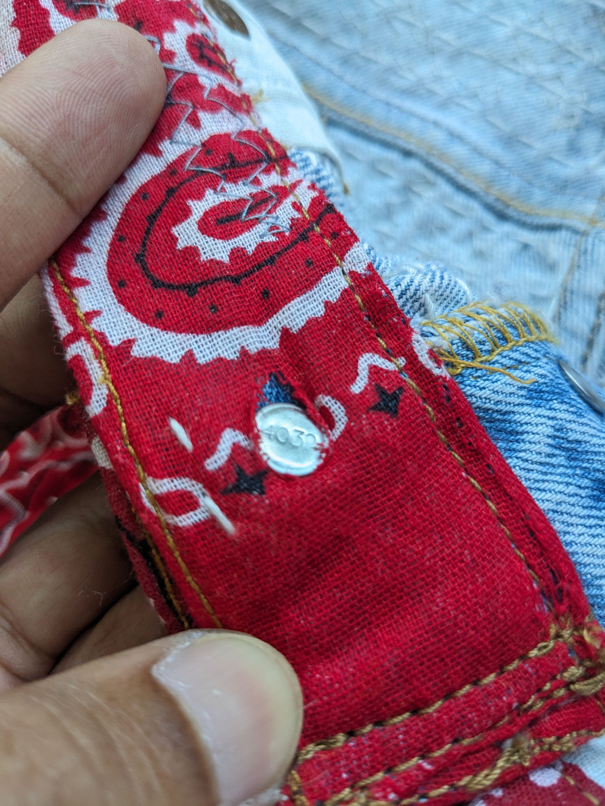 Japanese Brand × Levi's × Vintage Vintage Levis 501 Bandana Boro Inspired Proleta Re Art Size US 30 / EU 46 - 11 Thumbnail