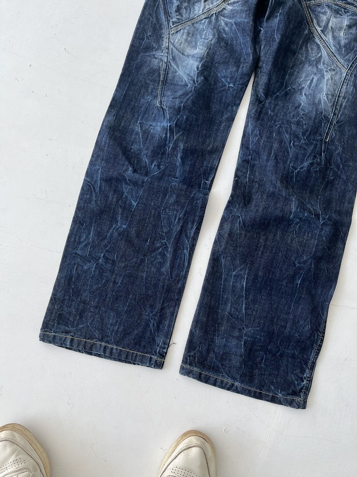 20471120 Vintage Avant Garde Japanese Acid Dyed wash Punk Jeans y2k Size US 34 / EU 50 - 8 Thumbnail