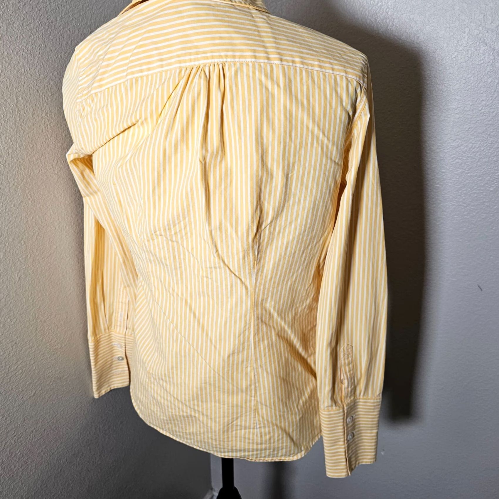 Lands' End VINTAGE Lands' End Button Up Blouse Orange Long Sleeve Women 4 Ruched Trim Casual Size S / US 4 / IT 40 - 4 Thumbnail