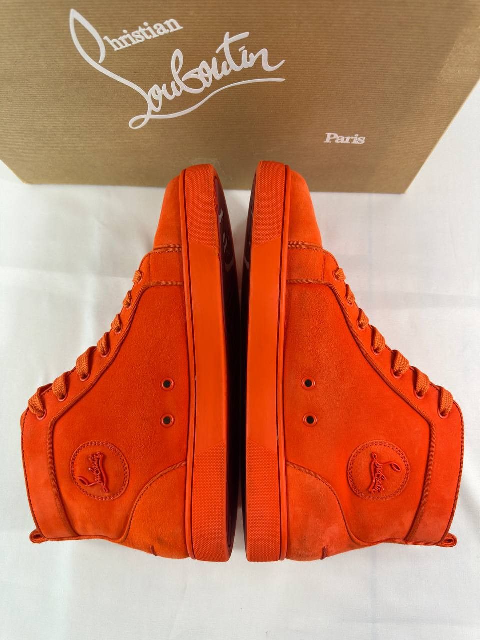 Christian Louboutin Christian Louboutin Louis Orlato Flat Sneakers Orange Suede Size US 11 / EU 44 - 11 Thumbnail