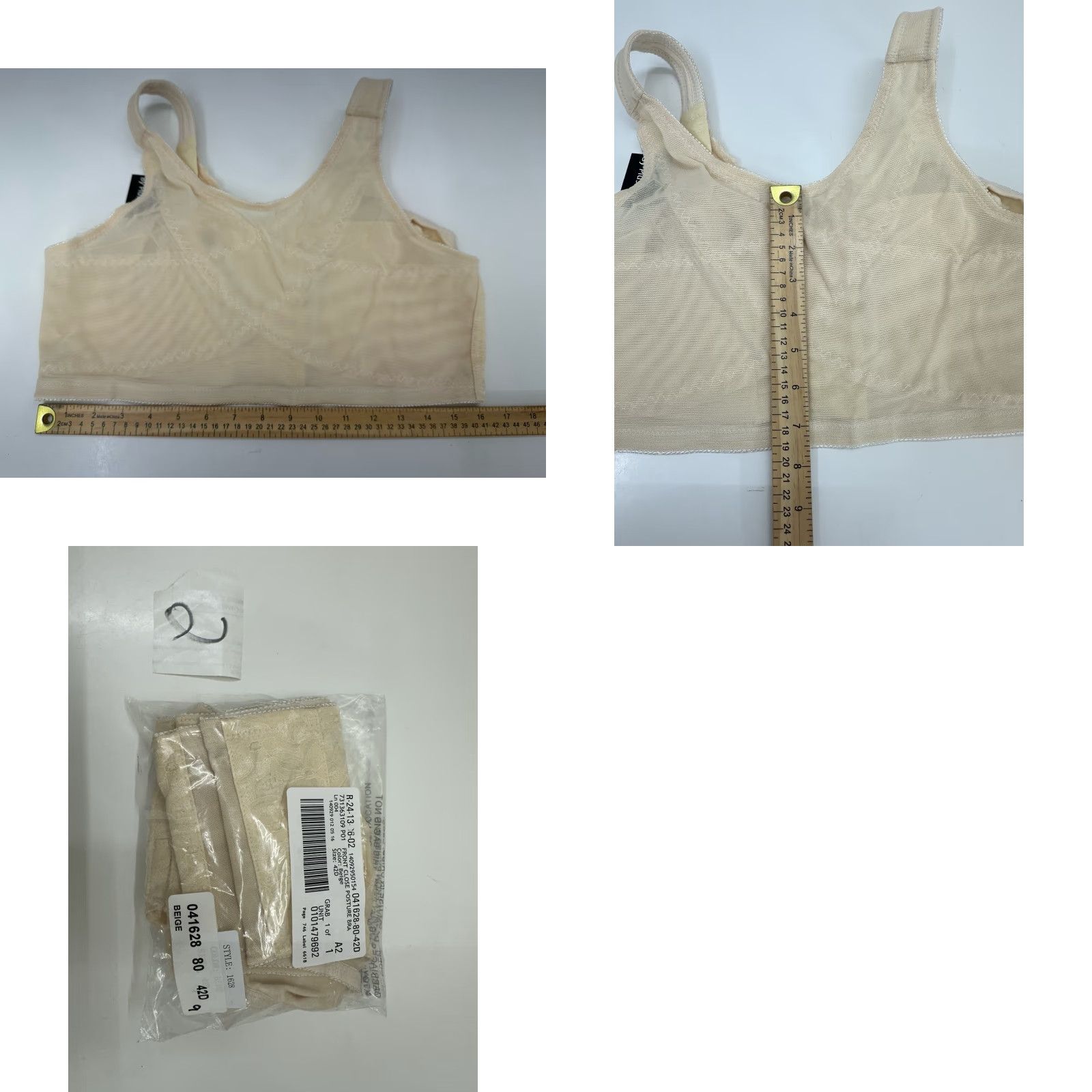 Vintage Plusform Instant Shaping Bra 42D Full Figure No Wire Beige Front Closure NWTs Bra Women 42D Beige Front Clasp Size ONE SIZE - 8 Thumbnail