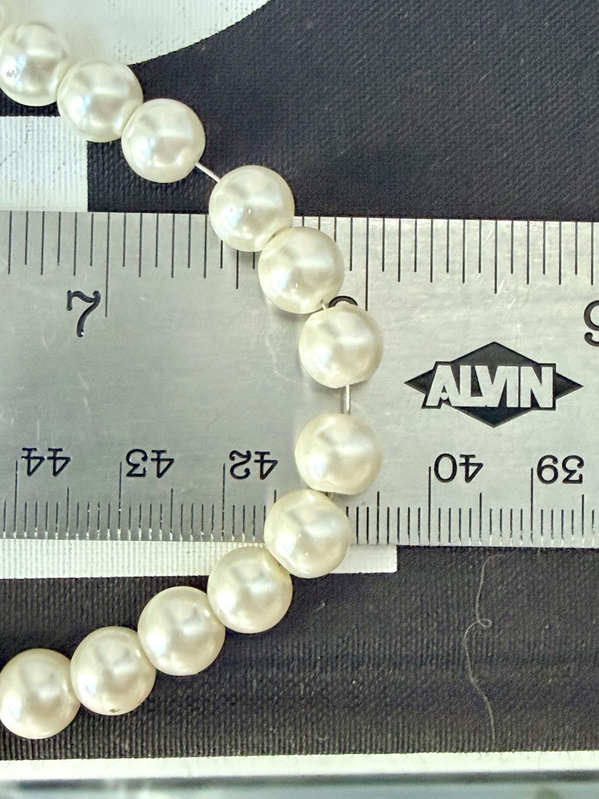 Other Vintage Glass Pearl Necklace 16” Classic Strand Size ONE SIZE - 3 Thumbnail