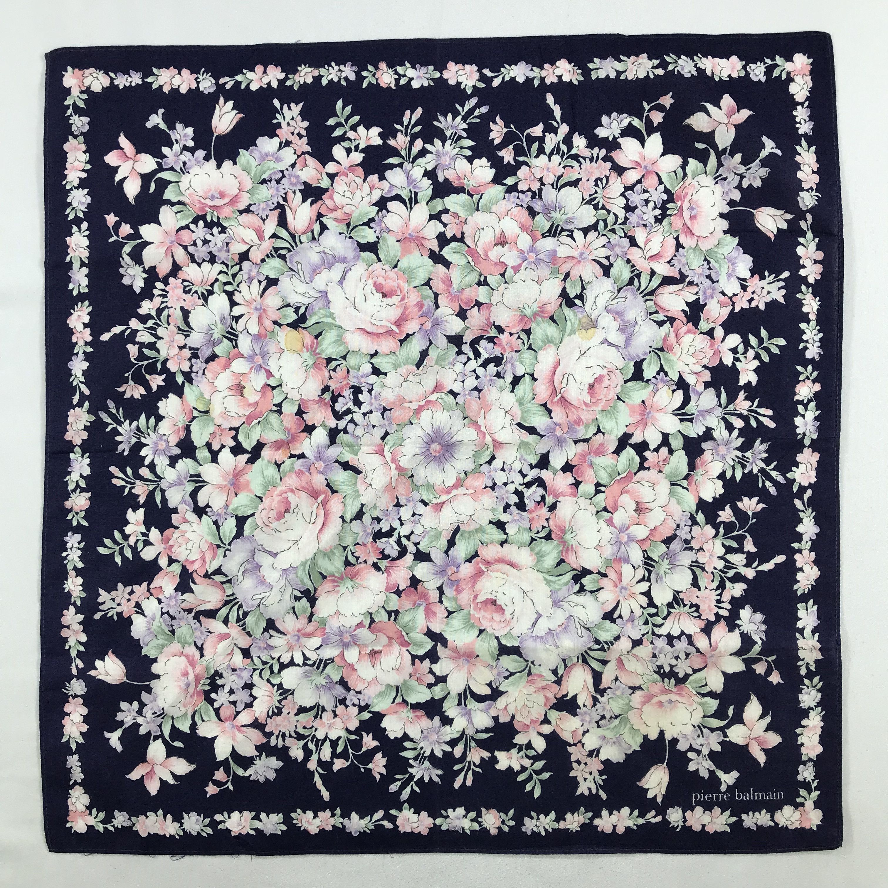 Pierre Balmain × Vintage Pierre Balmain Bandana / Handkerchief / Neckerchief -S2766A Size ONE SIZE - 1 Thumbnail