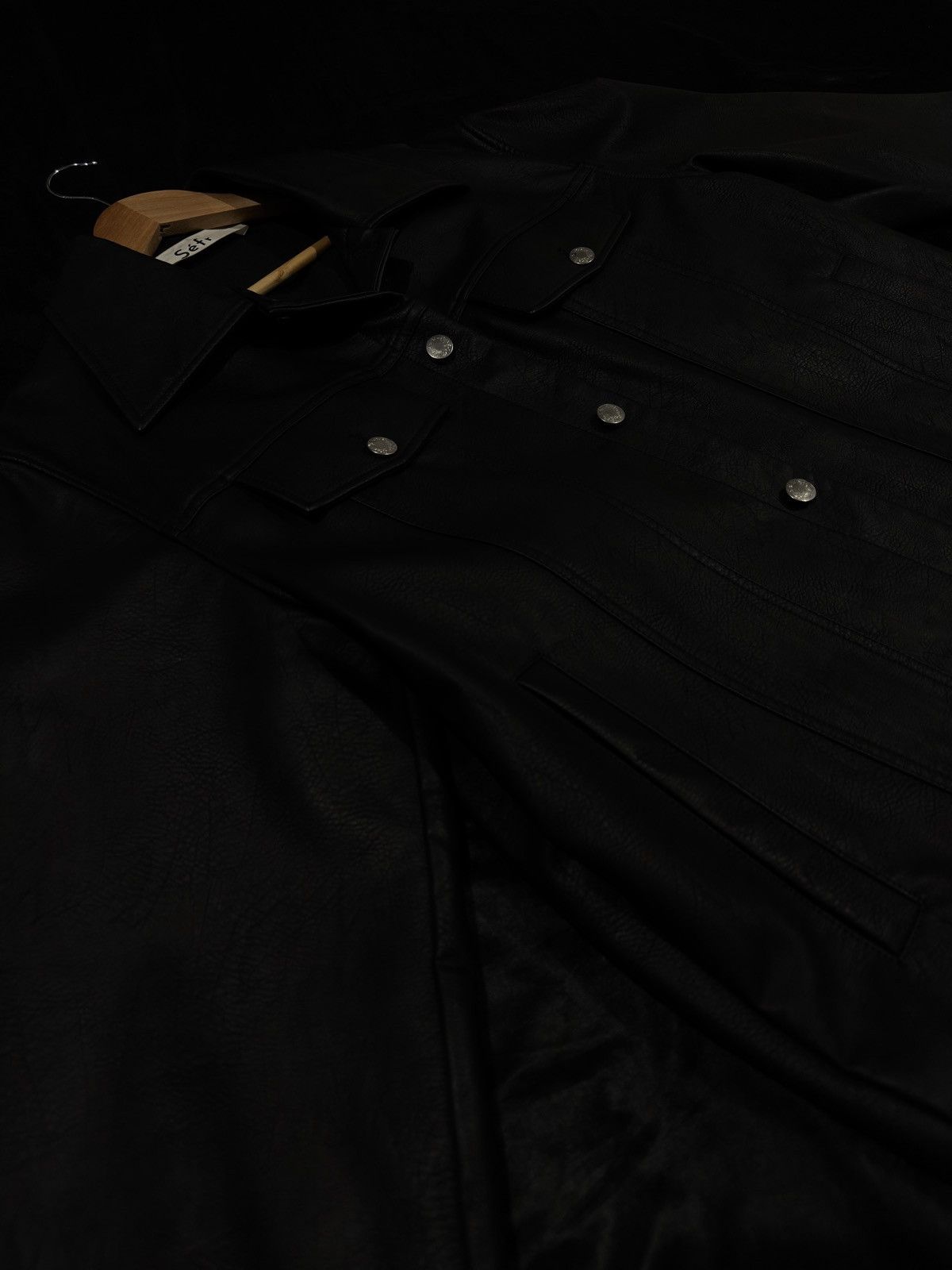 Sefr Sefr - Black Leather Jacket Size US XL / EU 56 / 4 - 4 Thumbnail