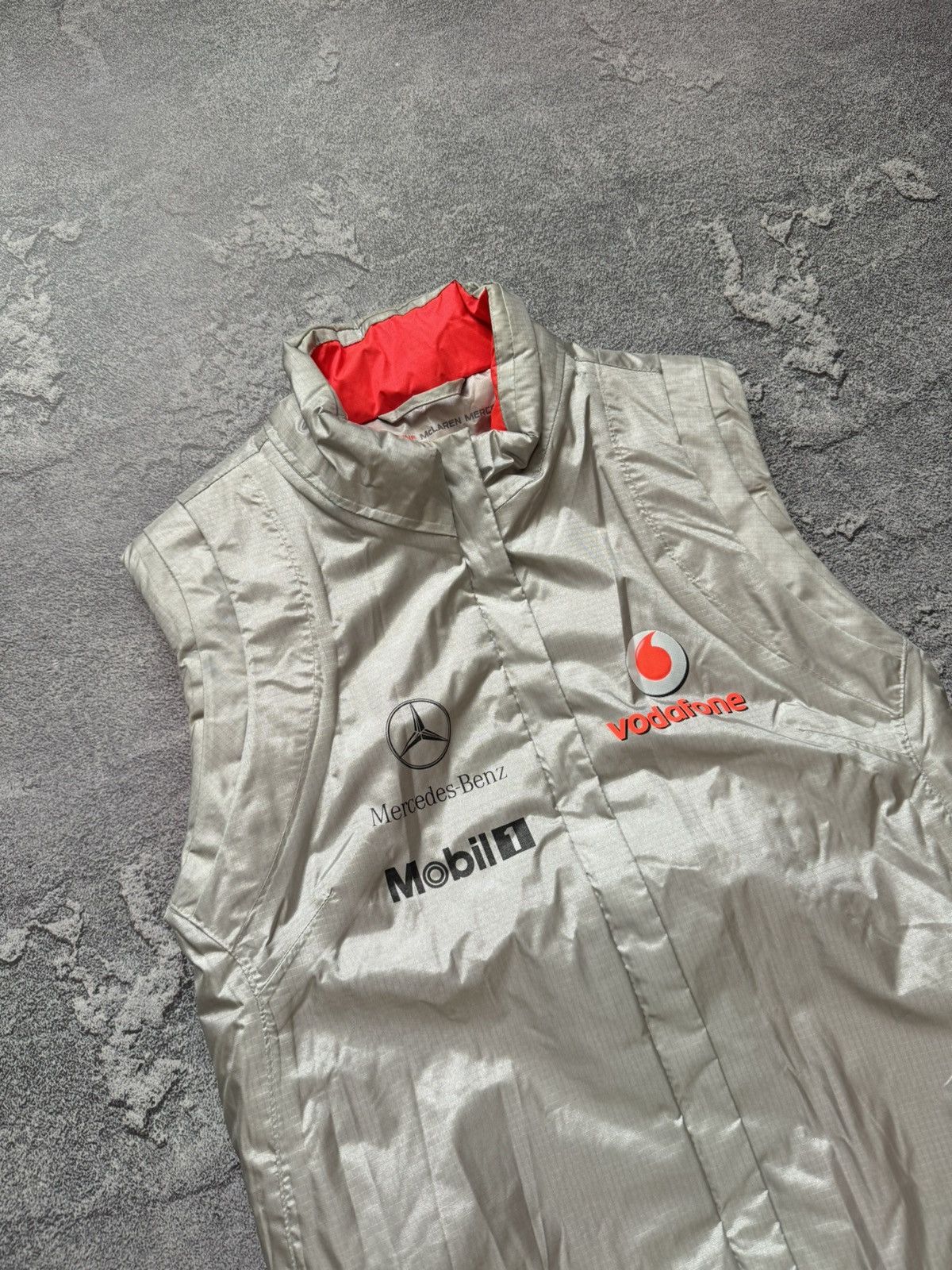 Malcolm McLaren × Mercedes-Benz Vest S McLaren Mercedes-Benz Vodafone Mobil 1 racing jacket Size US S / EU 44-46 / 1 - 4 Thumbnail