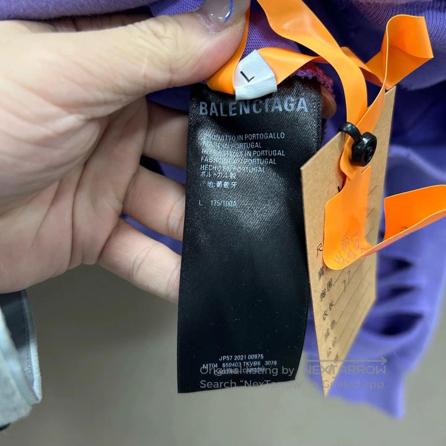 Balenciaga balenciaga logo hoodie in lavender color. Size US L / EU 52-54 / 3 - 4 Thumbnail