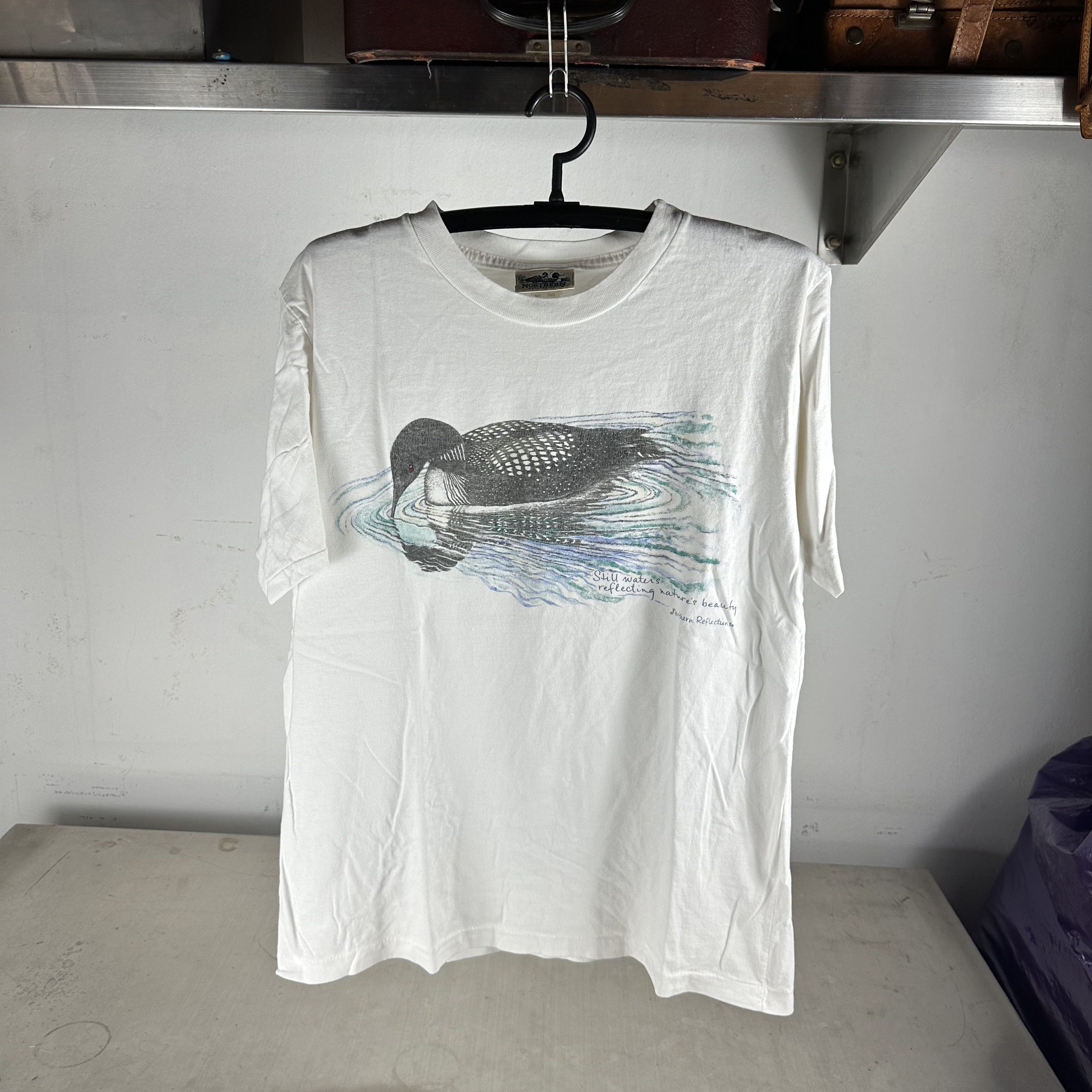 Vintage Vintage 90s Northern Reflections Nature Art Graphic T-Shirt Size US XL / EU 56 / 4 - 1 Thumbnail