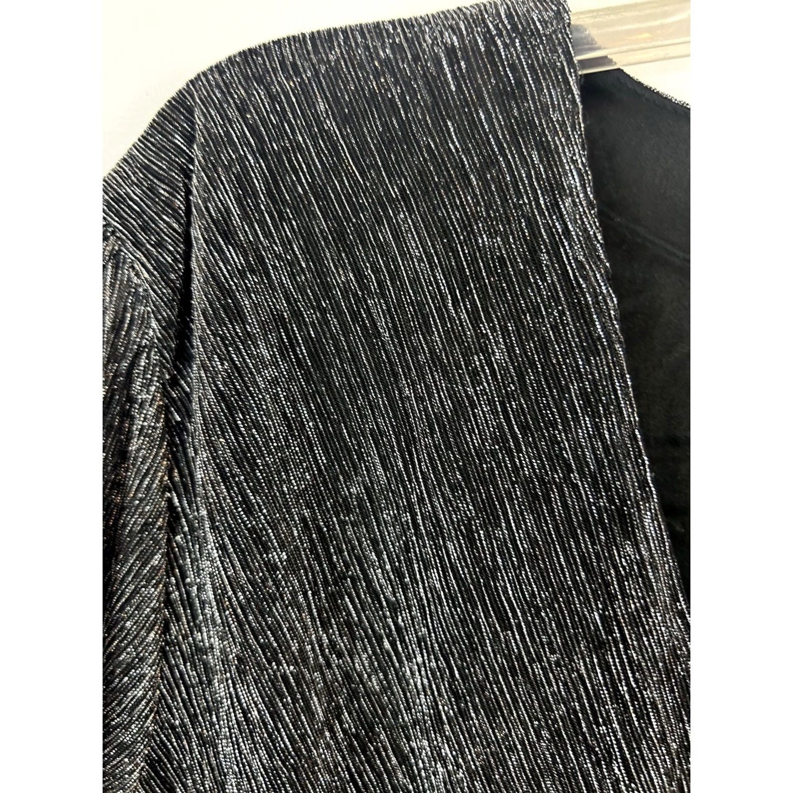 Vintage Serra Metallic Dress Women Medium Shift Long Sleeve V-Neck Knee Length Polyester Spandex Chiffon Party/Cocktail New Size M / US 6-8 / IT 42-44 - 7 Thumbnail