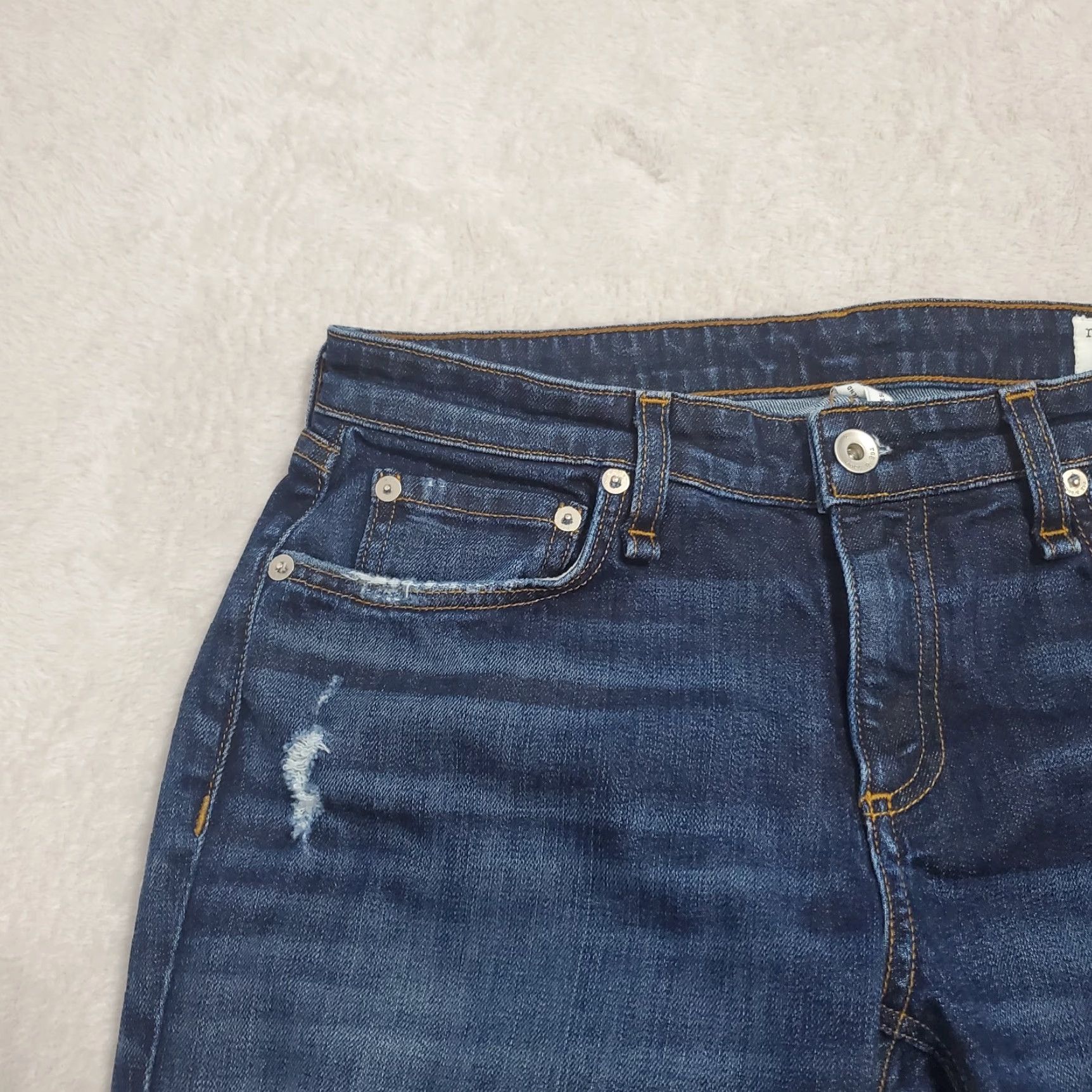 Rag & Bone VINTAGE Rag & Bone Jeans Women 26 Blue Dre Low Rise Slim Boyfriend Denim Distressed 29x29 5-Pocket Design Womens Size 26" / US 2 / IT 38 - 5 Thumbnail