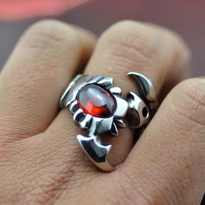 Vintage Scorpion Cool Locomotive Ring Alloy Ancient Silver Size ONE SIZE - 1 Thumbnail