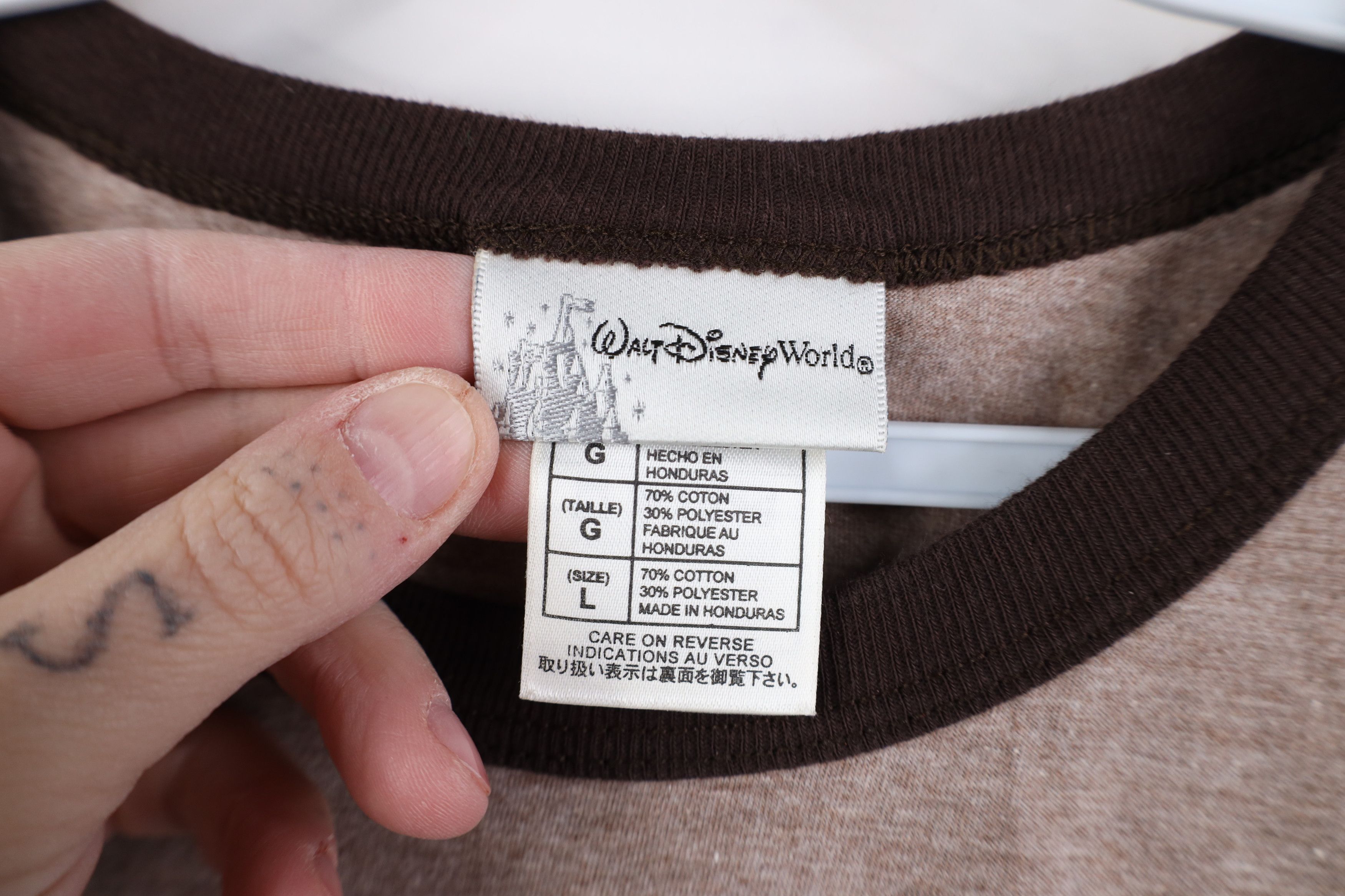 Disney Vintage 90s Y2K Disney Mickey Mouse Big Logo Ringer T-Shirt Size L / US 10 / IT 46 - 6 Thumbnail