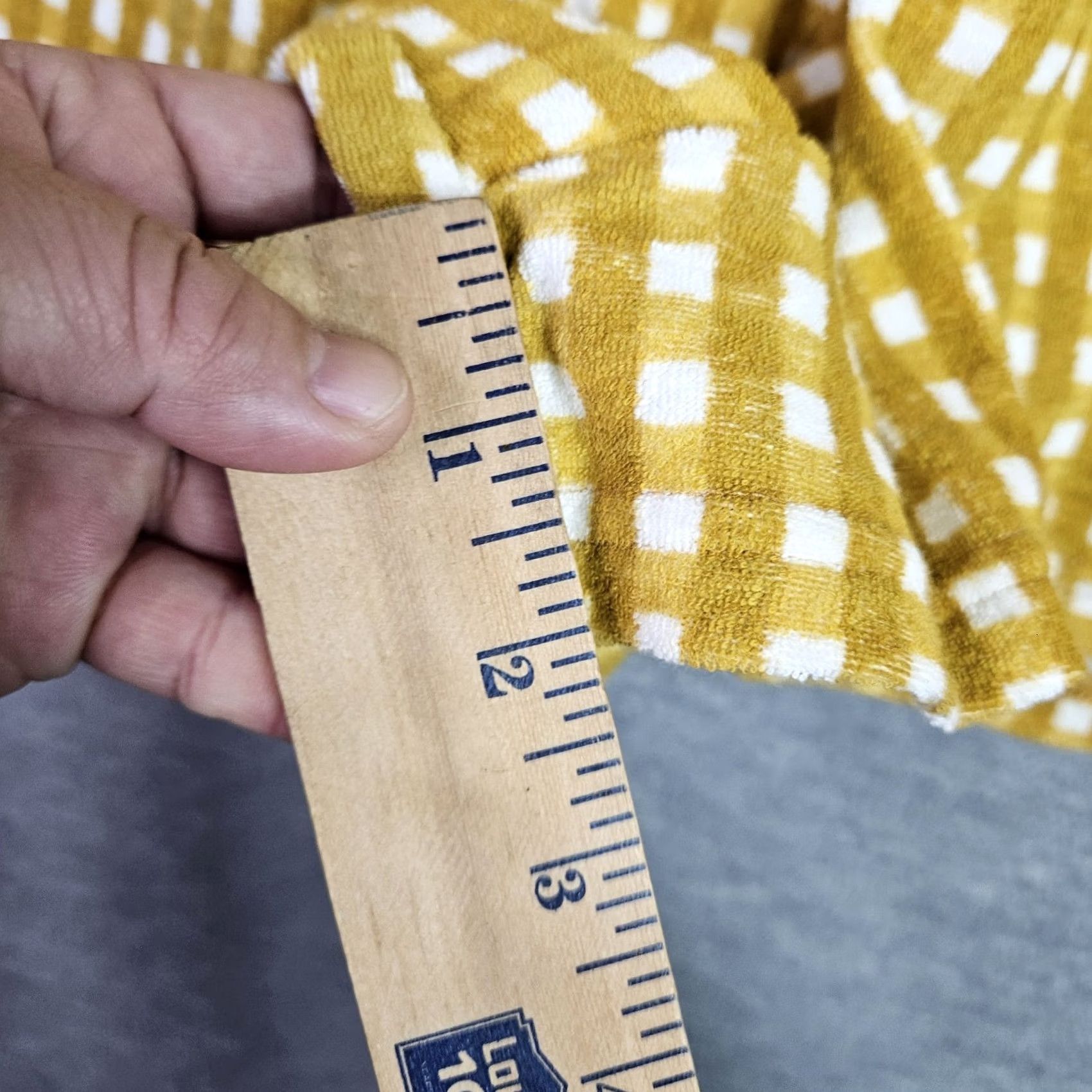 Vintage FAITHFULL THE BRAND Gingham Yellow White Terry Shorts Women's Elastic Waist Sz S Size 28" / US 6 / IT 42 - 5 Thumbnail