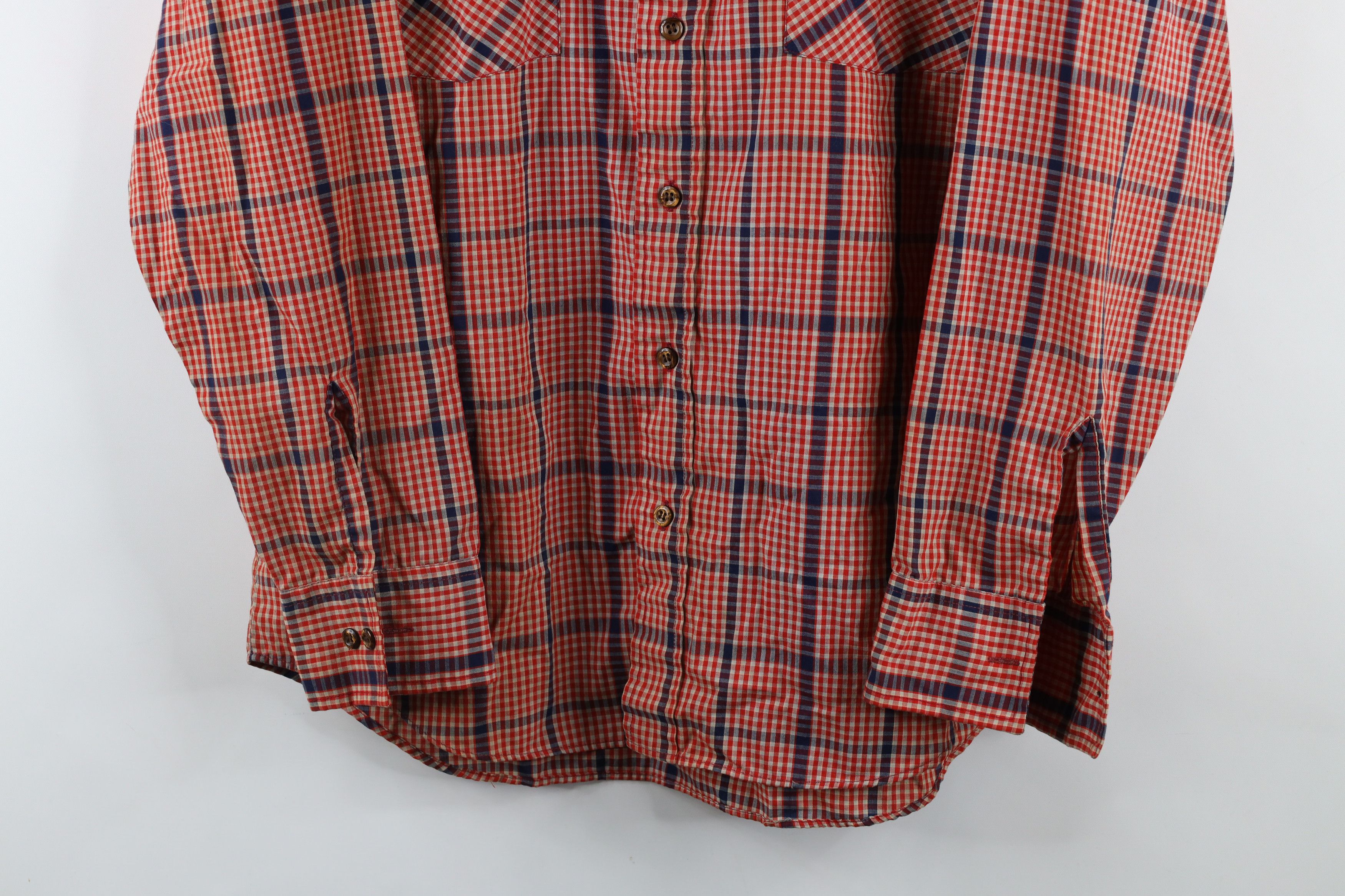 Vintage Vintage 60s 70s Streetwear Rodeo Collared Button Shirt Plaid Size US M / EU 48-50 / 2 - 3 Thumbnail