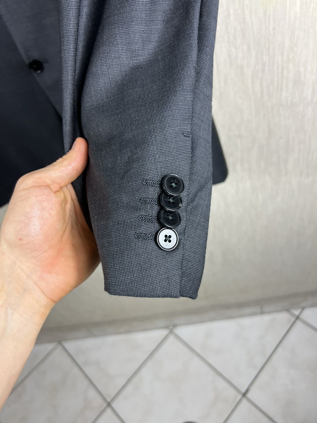Ermenegildo Zegna Ermenegildo Zegna trofeo wool suit blazer jacket dark grey Size 44R - 11 Thumbnail