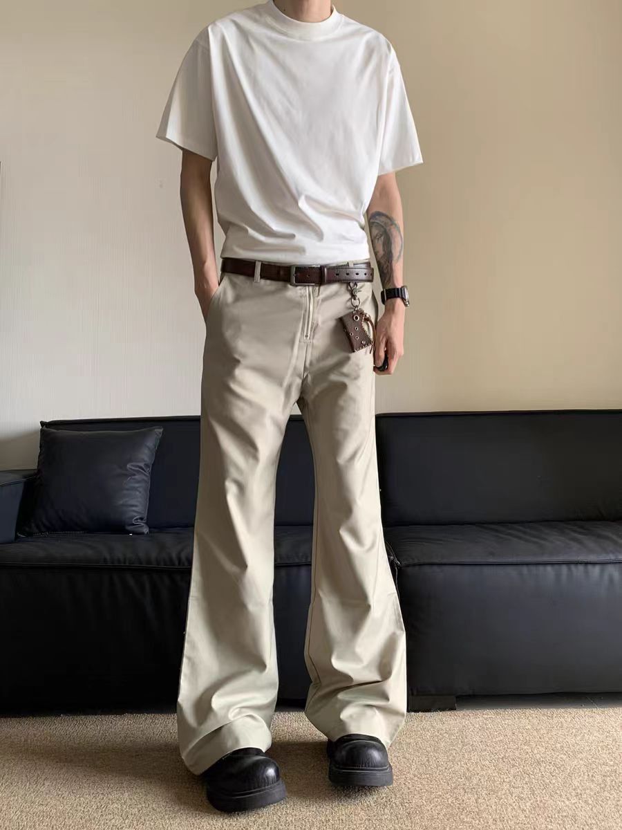 Japanese Brand Straight leg wide leg vintage casual suit trousers Size US 30 / EU 46 - 1 Thumbnail