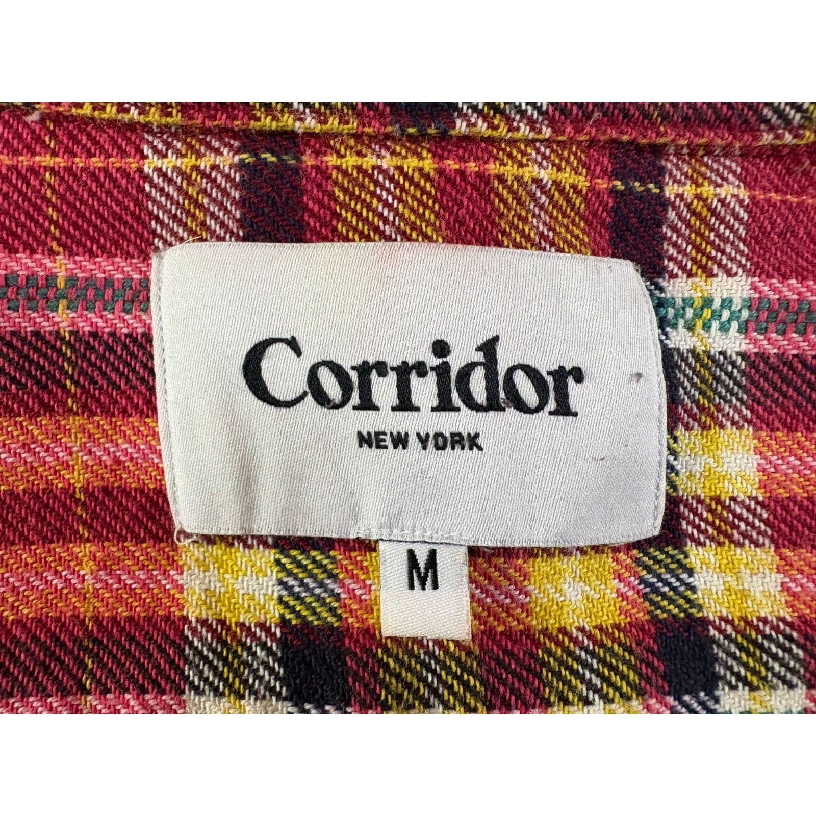 Corridor New York Plaid Knit Shirt Size Large M Multicolor, Men's — image 2 of 6