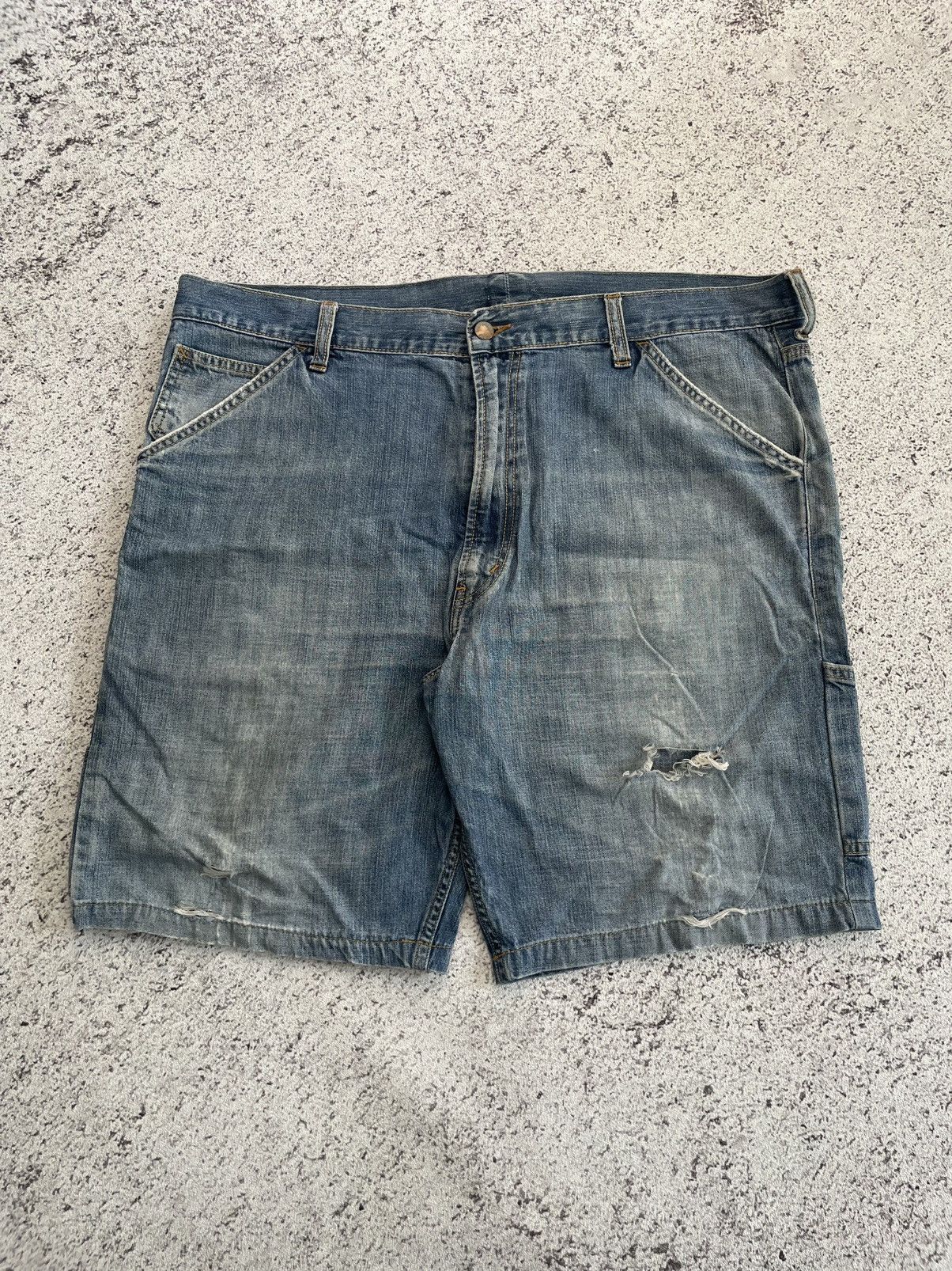 Levi's Vintage Distressed Y2K Levi’s Carpenter Baggy Skater Jorts Size US 40 / EU 56 - 1 Thumbnail