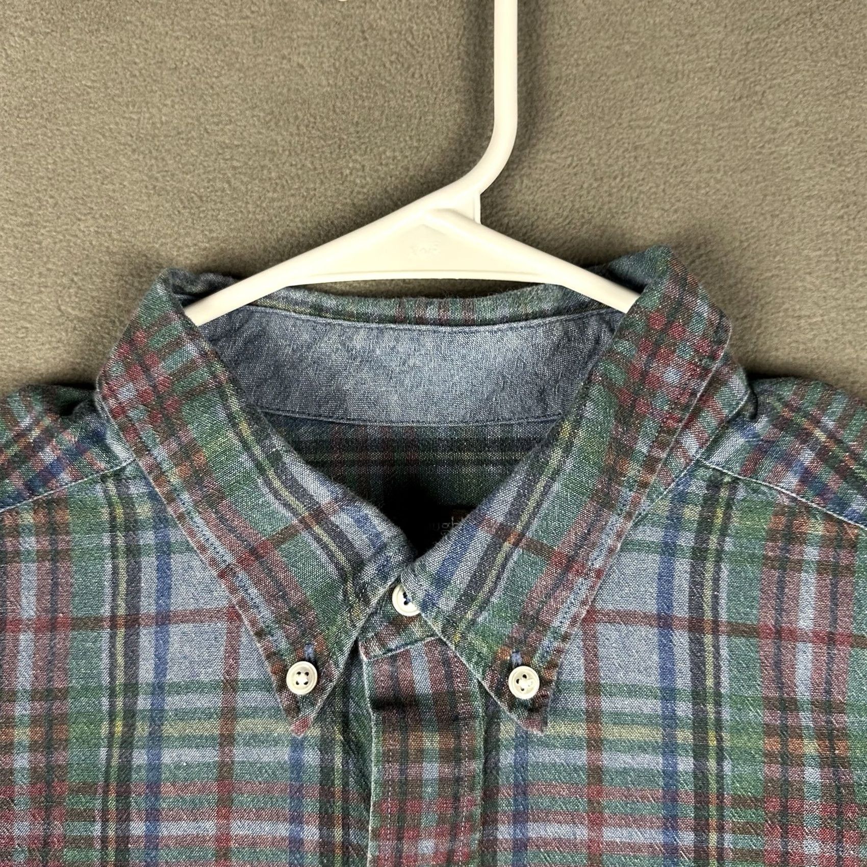J.McLaughlin J McLaughlin Shirt Mens XL Blue Red Plaid Long Sleeve Button Down Casual EUC Size US XL / EU 56 / 4 - 3 Thumbnail