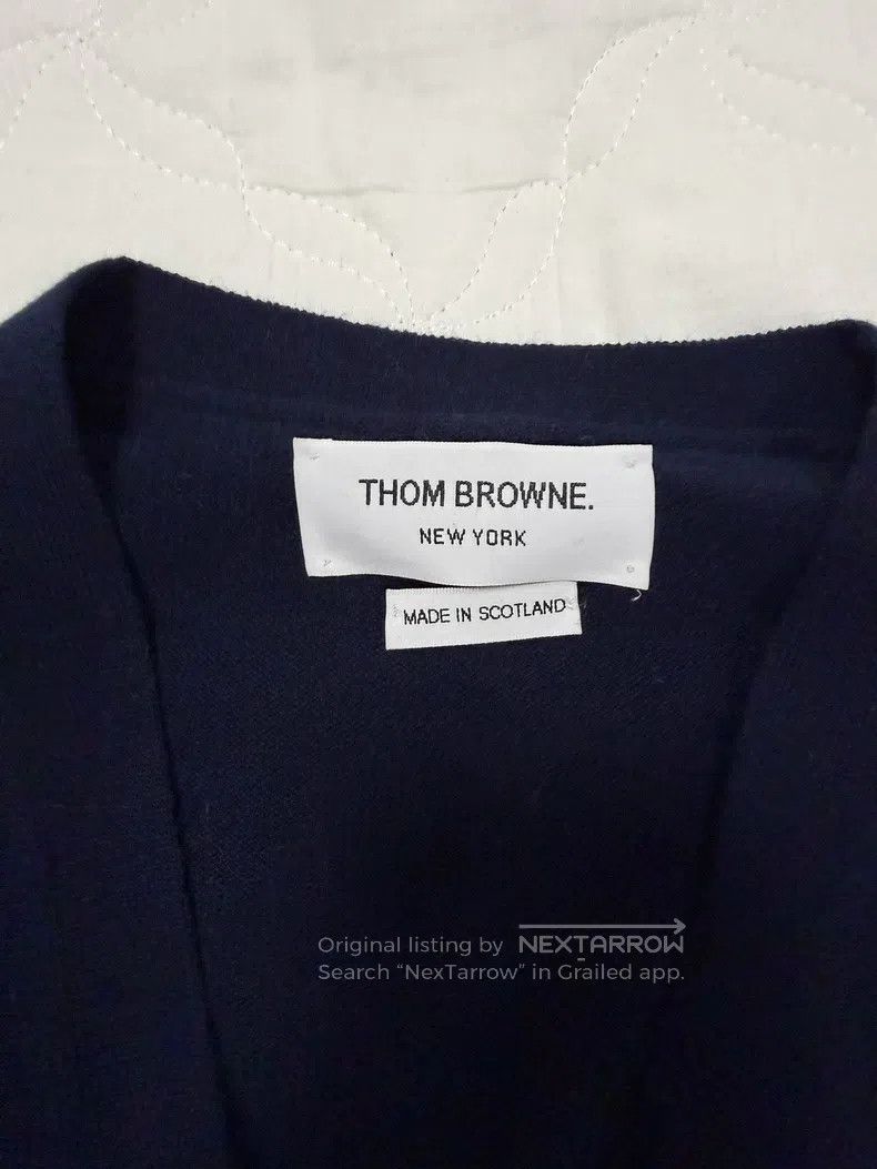 Other Thom Browne Blue grey cashmere cardigan sweater Size M / US 6-8 / IT 42-44 - 2 Thumbnail
