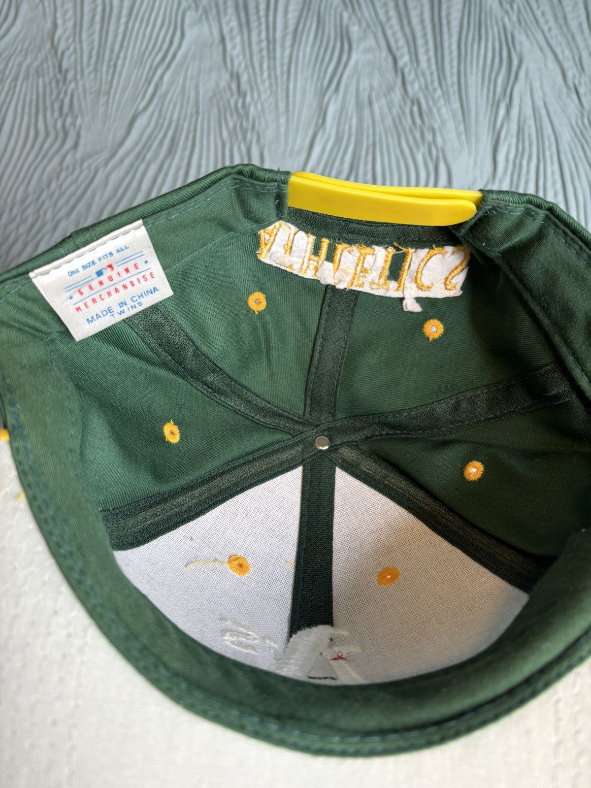 MLB MLB Oakland Athletics A’s Snapback Hat “Green/Yellow” Size ONE SIZE - 4 Thumbnail