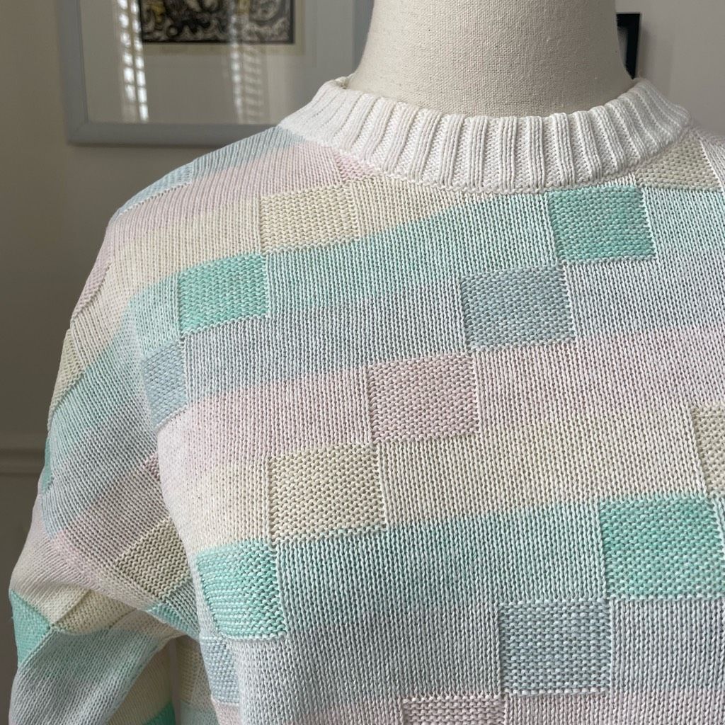 Vintage Vintage 80s Magnet Pastel Pink Yellow Blue Green Oversized S Size S / US 4 / IT 40 - 2 Thumbnail