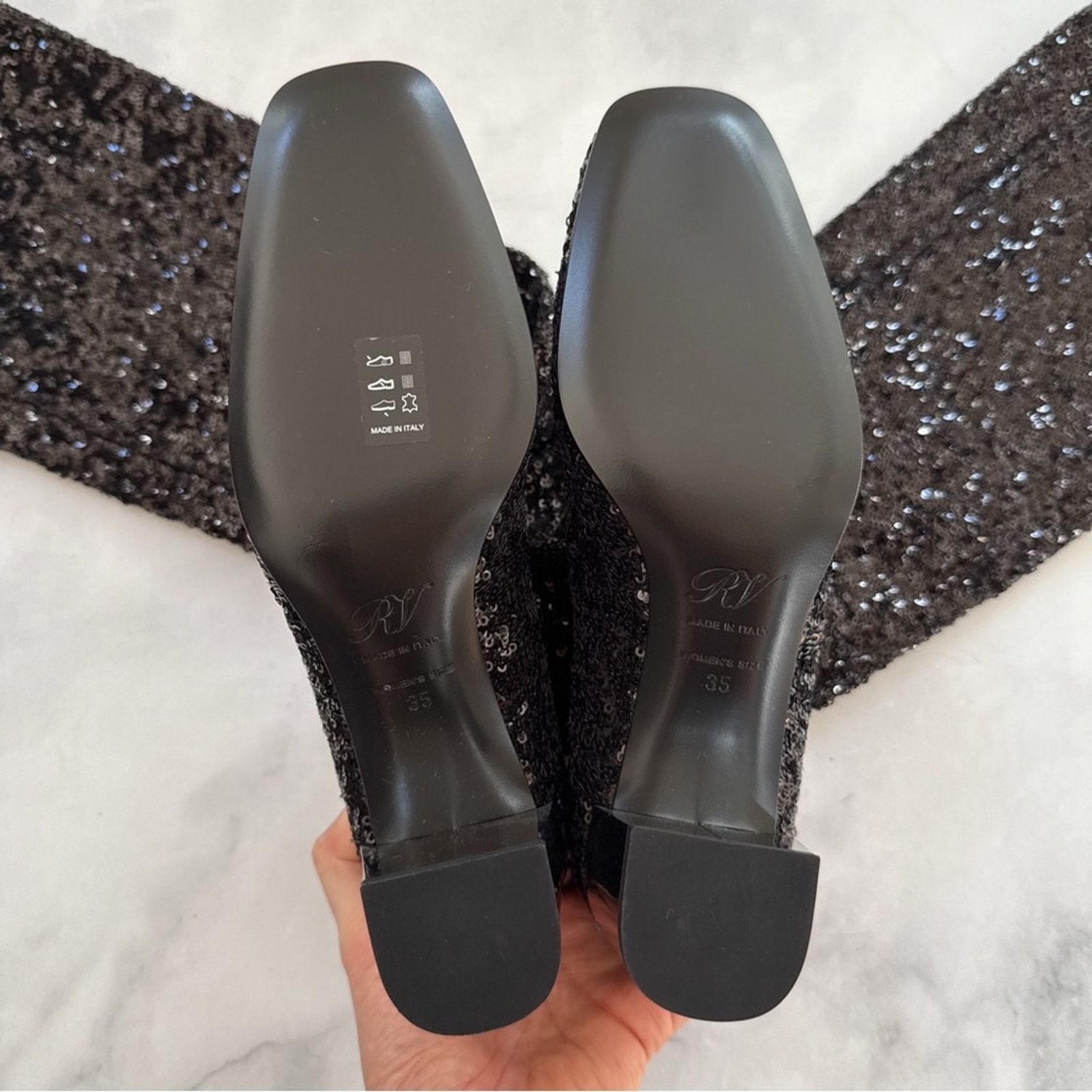 Roger Vivier NEW Roger Vivier Sequin OTK Over the Knee Boots Black 35 Size US 5 / IT 35 - 8 Thumbnail