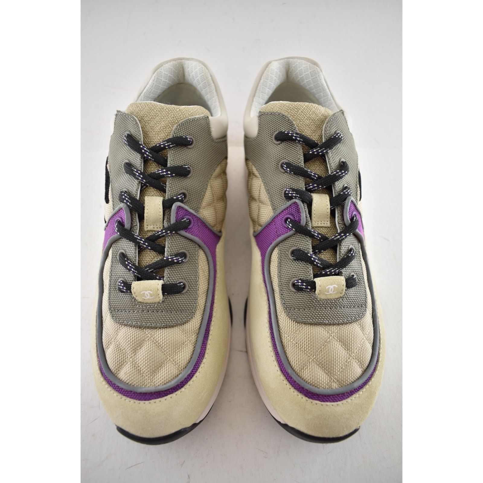 Chanel Mens Suede CC Logo Low Top Trainer Sneaker Size US 11 / EU 44 - 6 Thumbnail