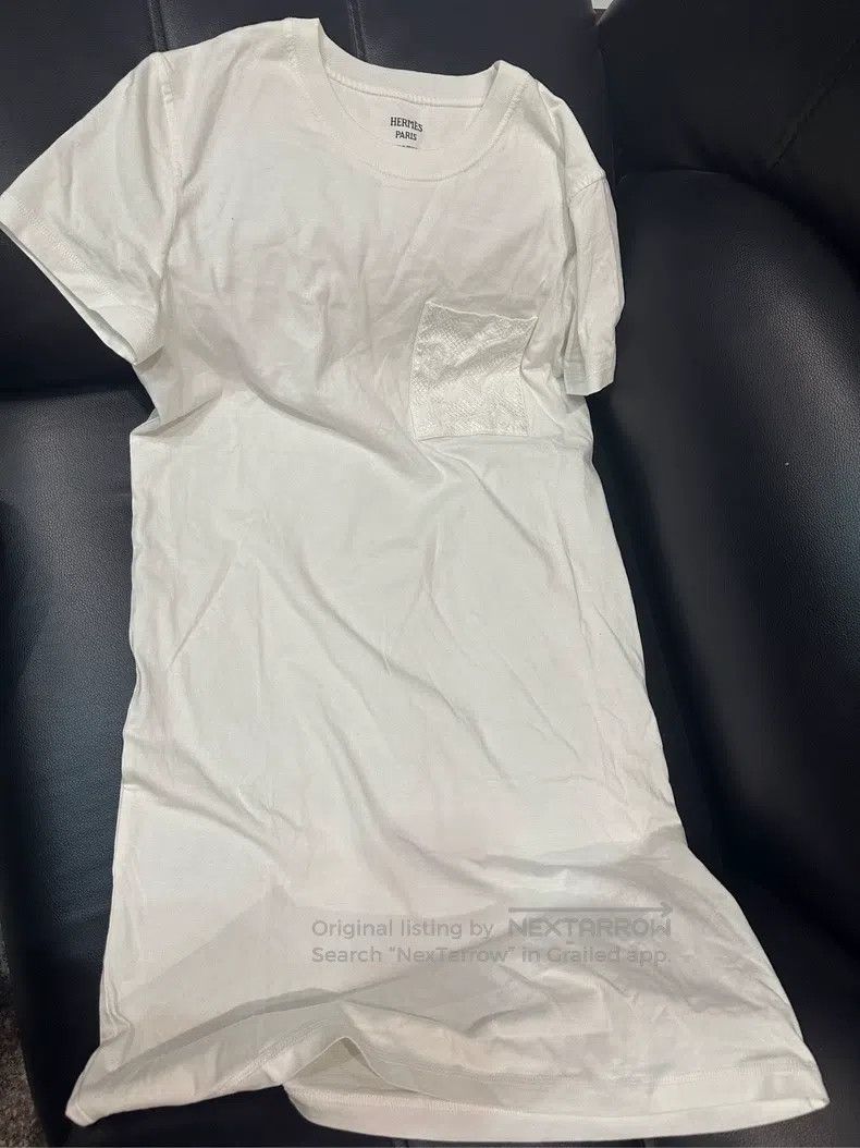 Hermes Hermes Straight-leg embroidered pocket short-sleeve dress, Size XS / US 0-2 / IT 36-38 - 2 Thumbnail