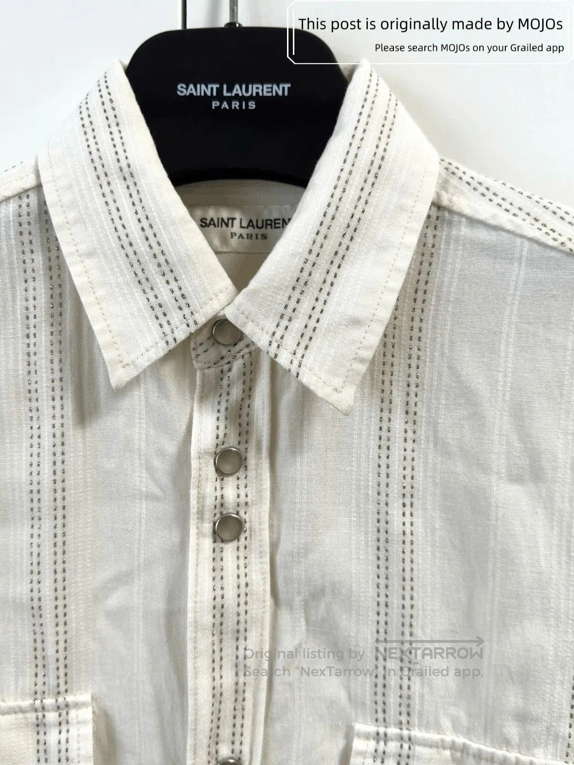 Saint Laurent Paris Saint Laurent Paris Metal Lining Shirt. Size US S / EU 44-46 / 1 - 2 Thumbnail