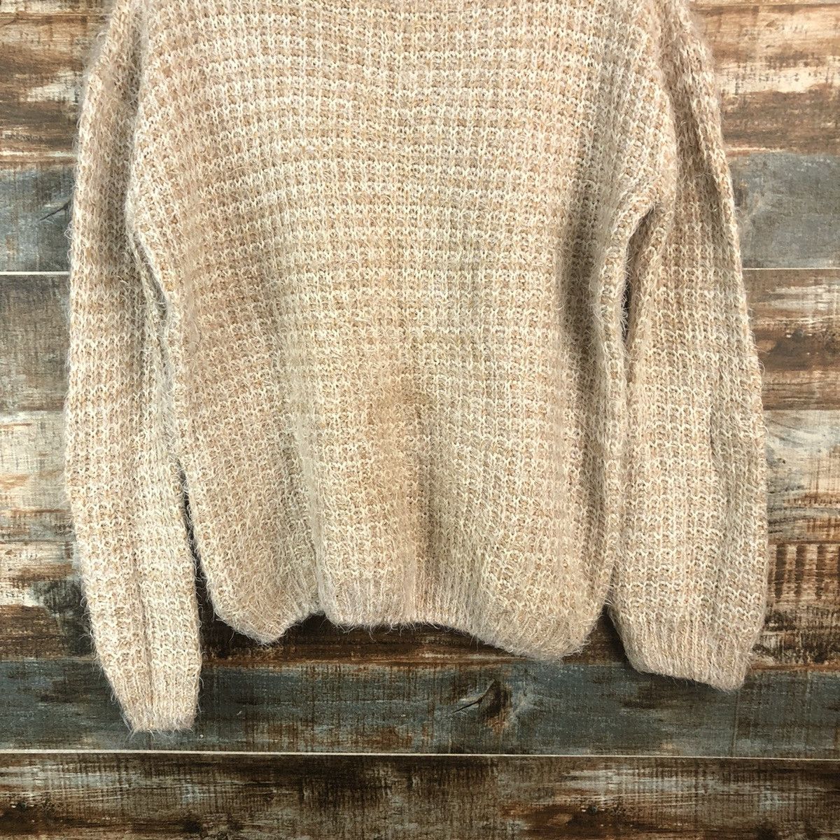 Homespun Knitwear DLL Park Girl Brown shaggy fur Mohair Knitwear #C375 Size M / US 6-8 / IT 42-44 - 3 Thumbnail